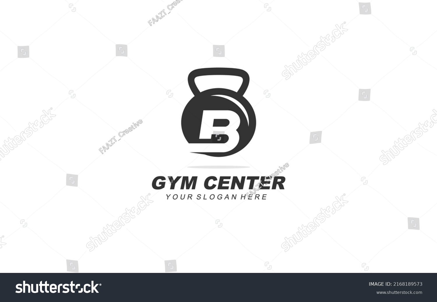 B Gym Logo Design Inspiration Vector Stock Vector (Royalty Free ...