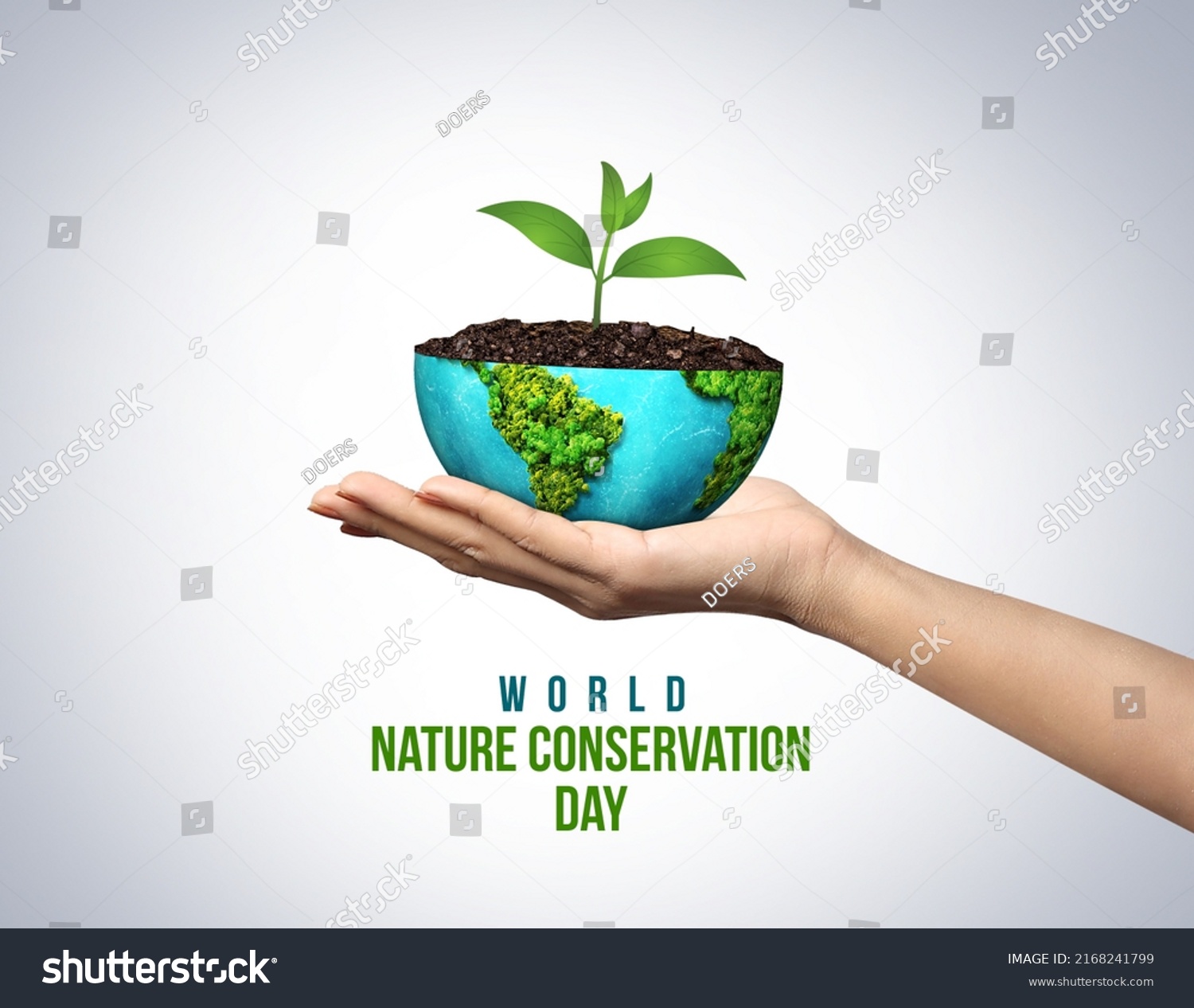 World Nature Conservation Day Concept 3d Stock Illustration 2168241799