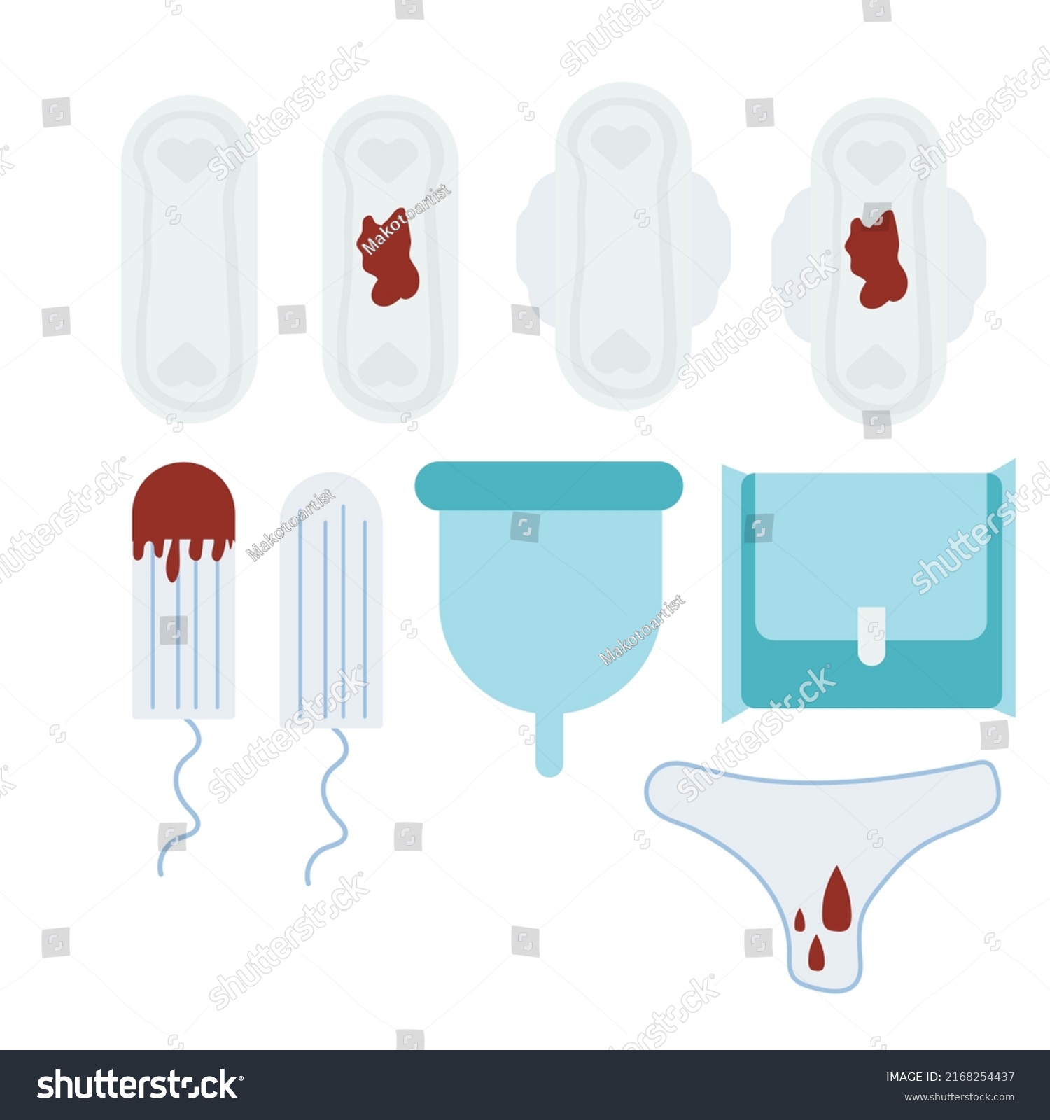 Menstruation Modern Flat Vector Cartoon Set Stock Vector Royalty Free 2168254437 Shutterstock 6605