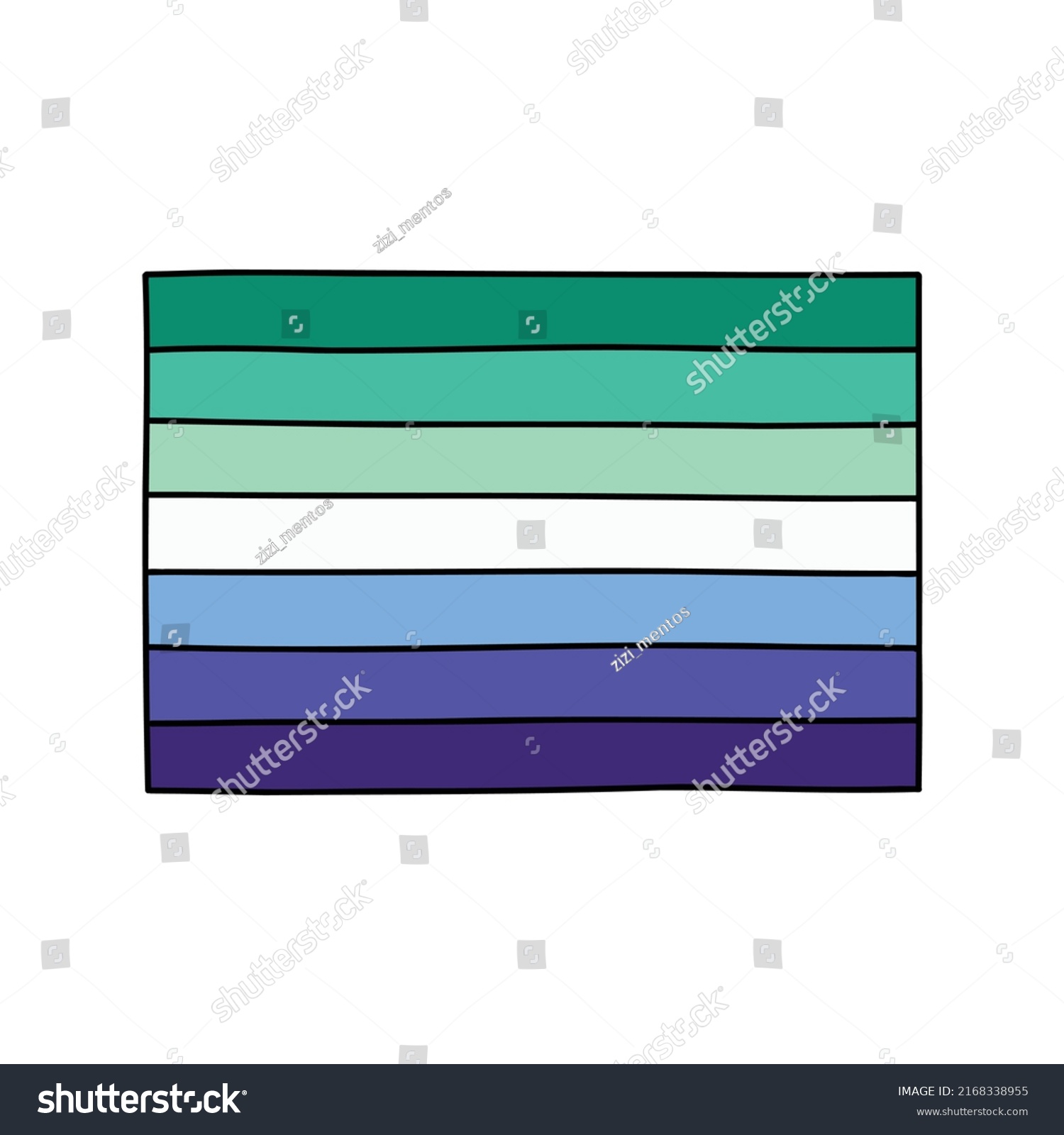 Trans Inclusive Gay Mens Pride Flag Stock Vector Royalty Free