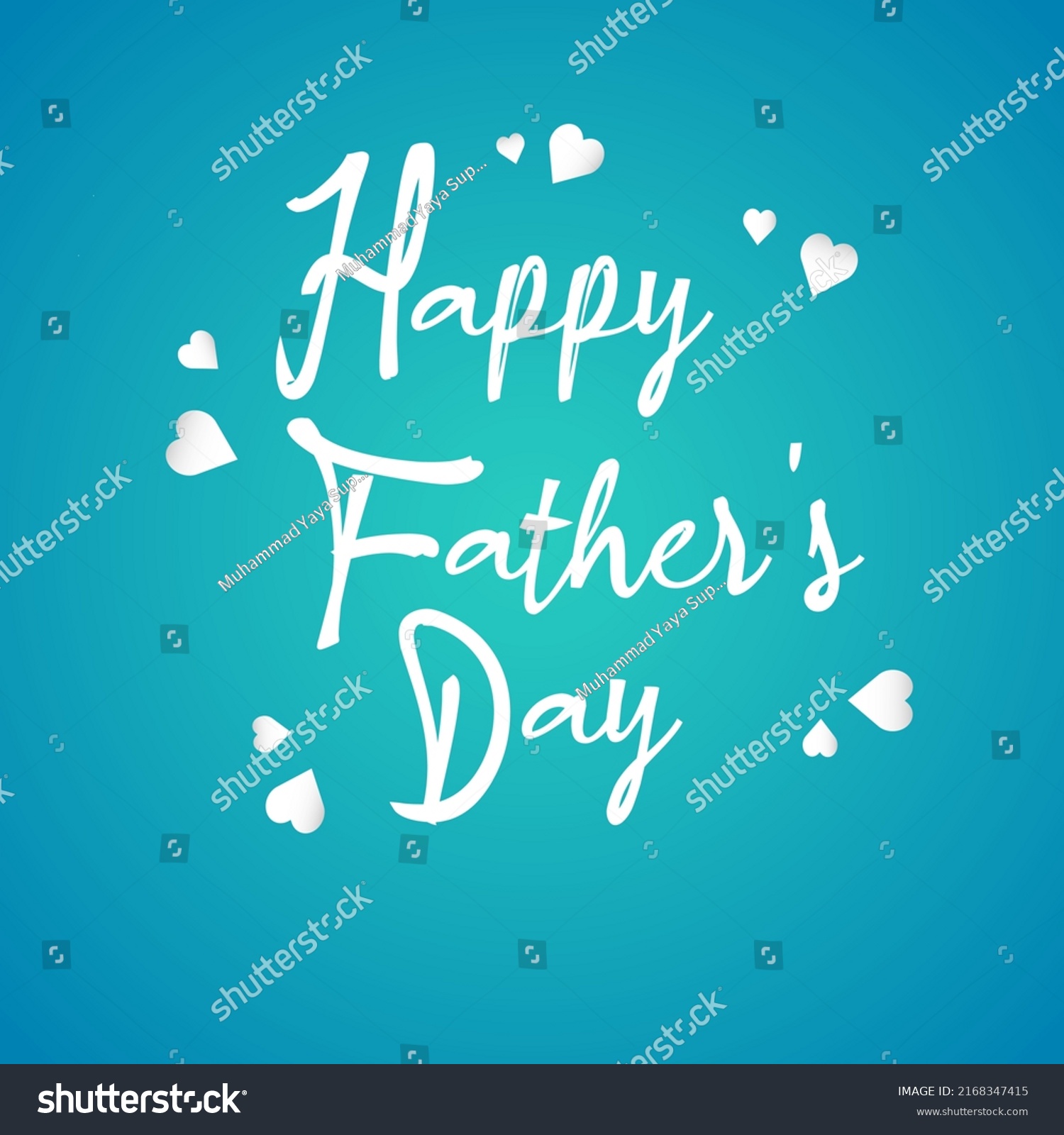 Happy Fathers Day Lettering Holiday Calligraphy Stock Vector Royalty Free 2168347415