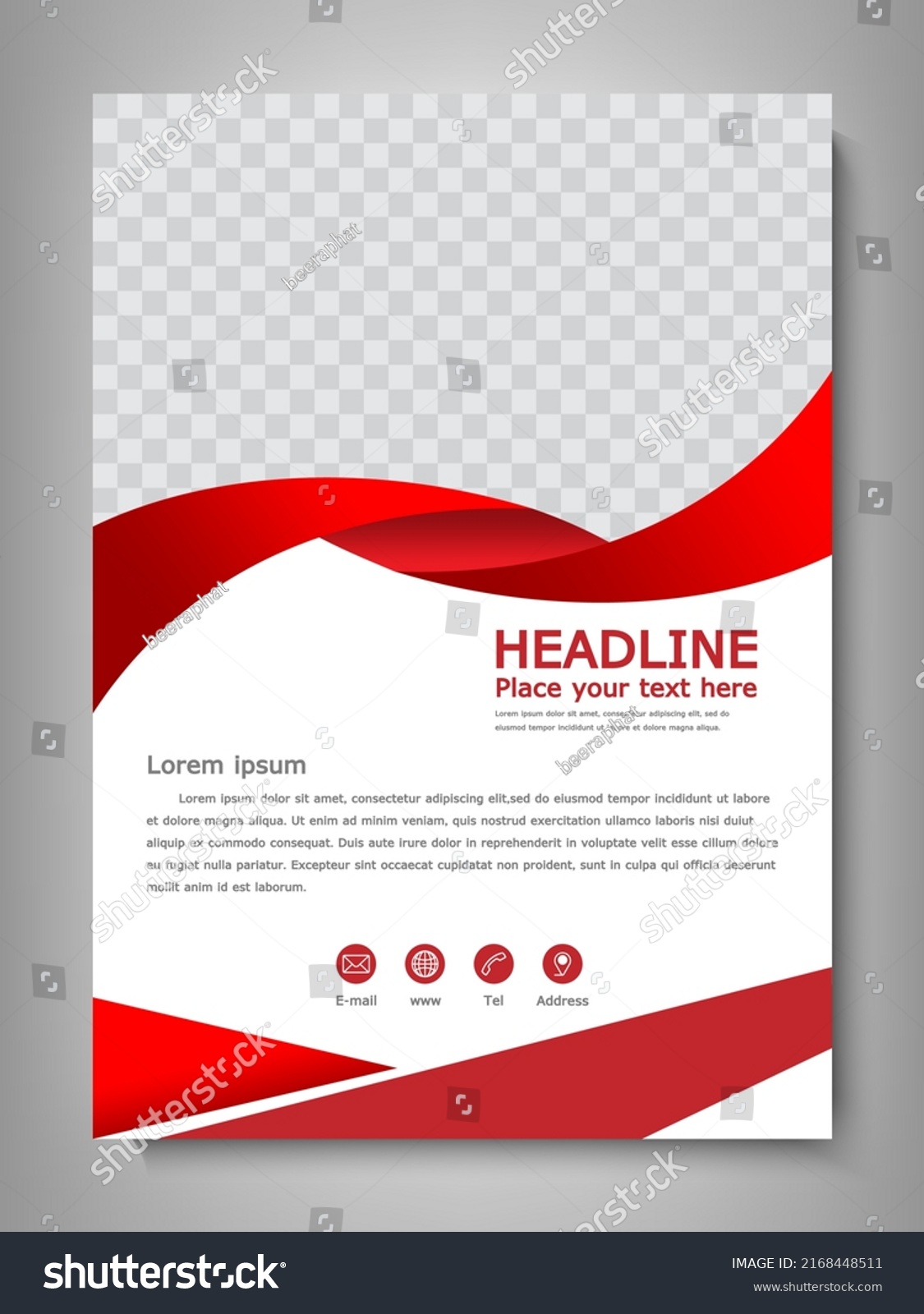 Graphic Vector Red Background Corporate Template Stock Vector (Royalty ...