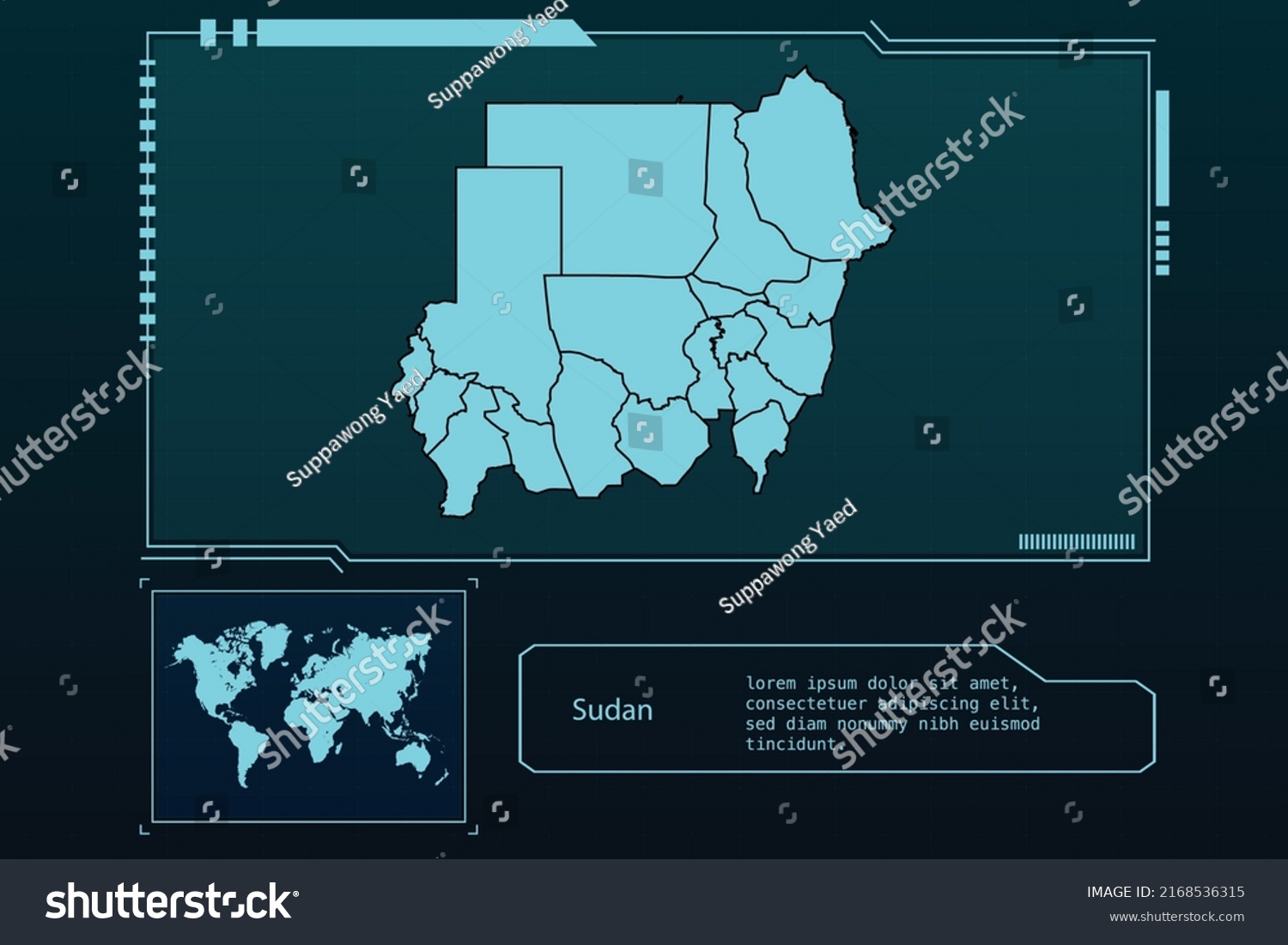 Sudan Map Futuristic Infographic Map Element Stock Vector Royalty Free   Stock Vector Sudan Map Futuristic Infographic Map Element Collection Background 2168536315 