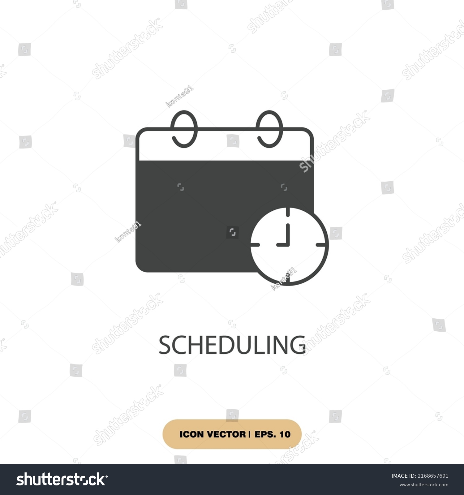 Scheduling Icons Symbol Vector Elements Infographic Stock Vector ...