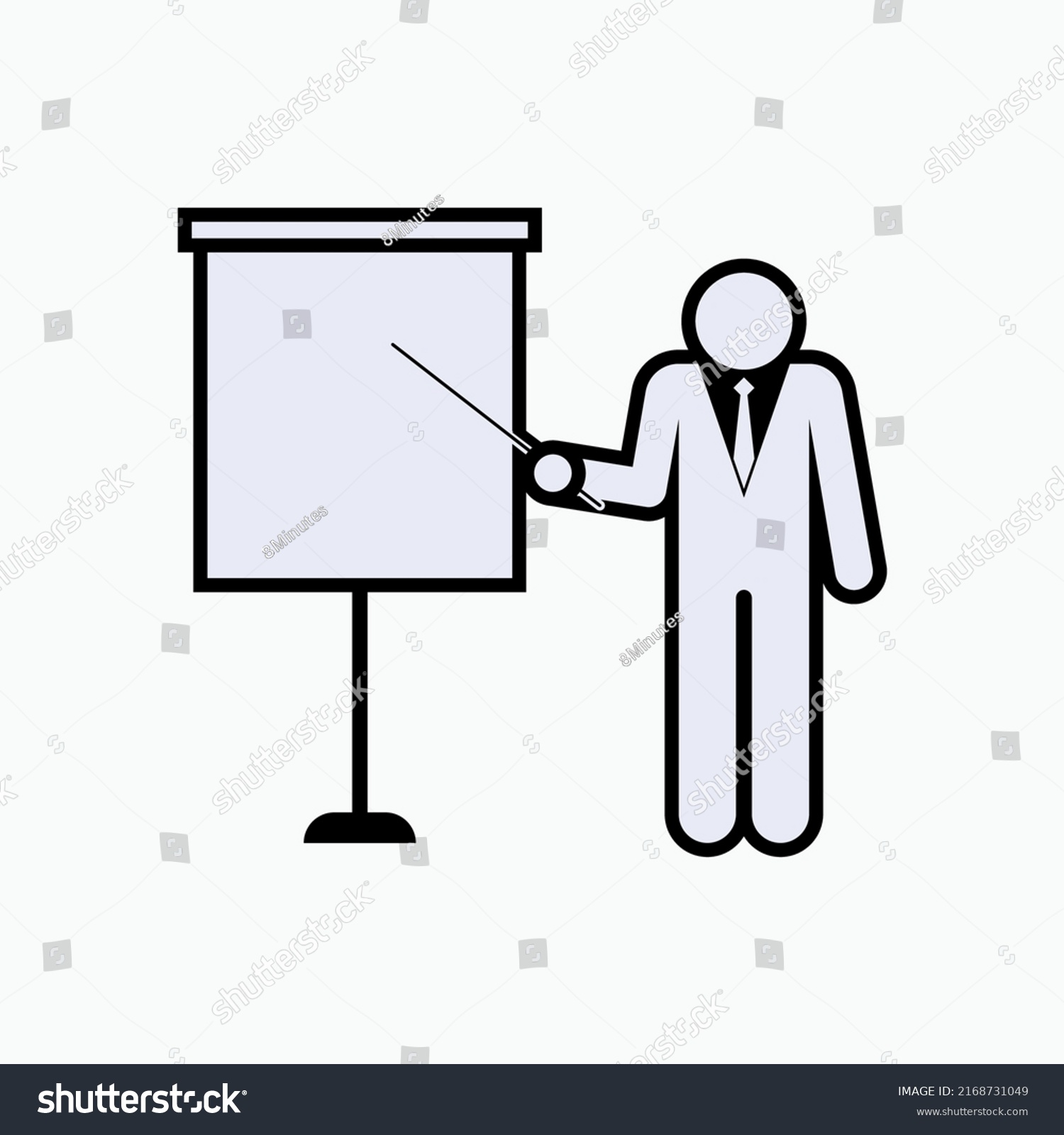 Presentation Icon Presenter Symbol Presenting Vector Stock Vector ...