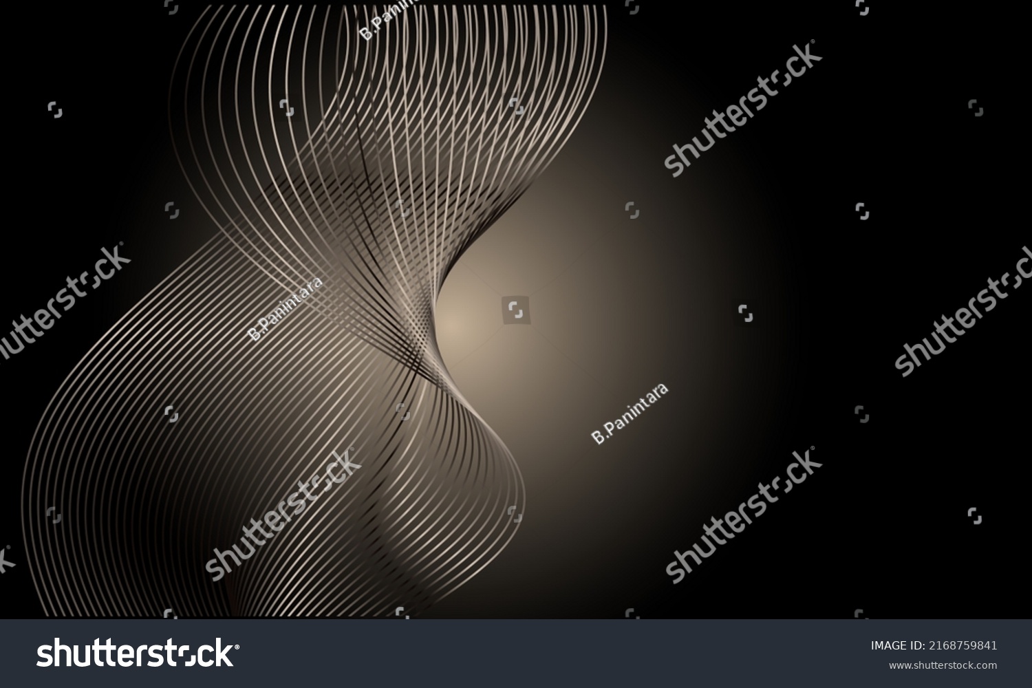 Golden Wave Abstract Gold Line Design Stock Vector (Royalty Free ...