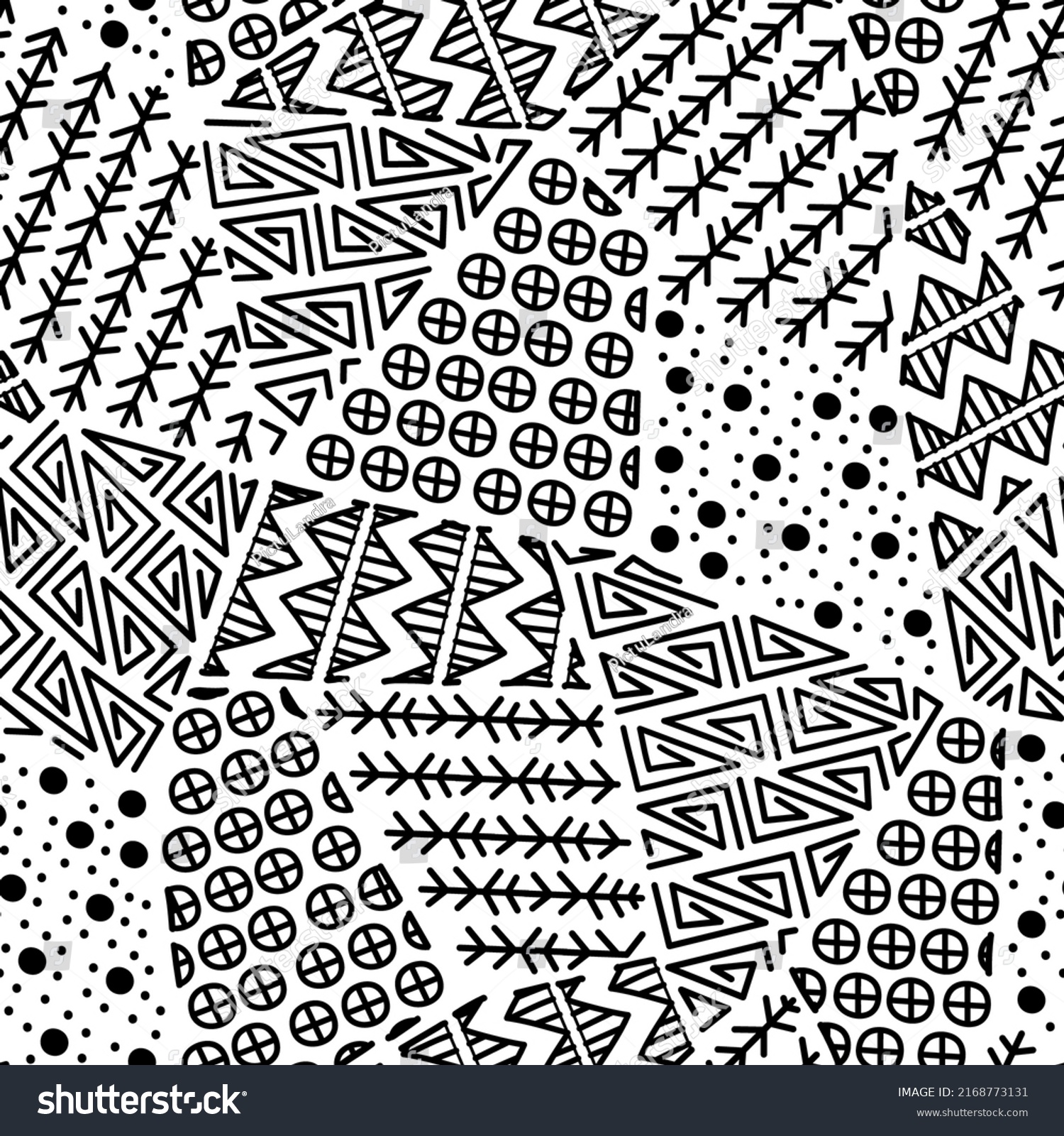 Mayan Patchwork Seamless Pattern Tribal Geometric Stock Vector (Royalty ...