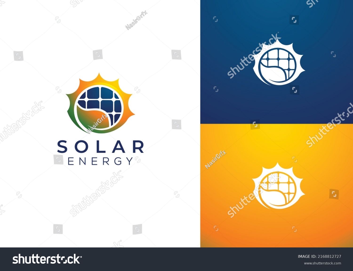 Environmental Sustainable Renewable Solar Energy Logo Stock Vector ...