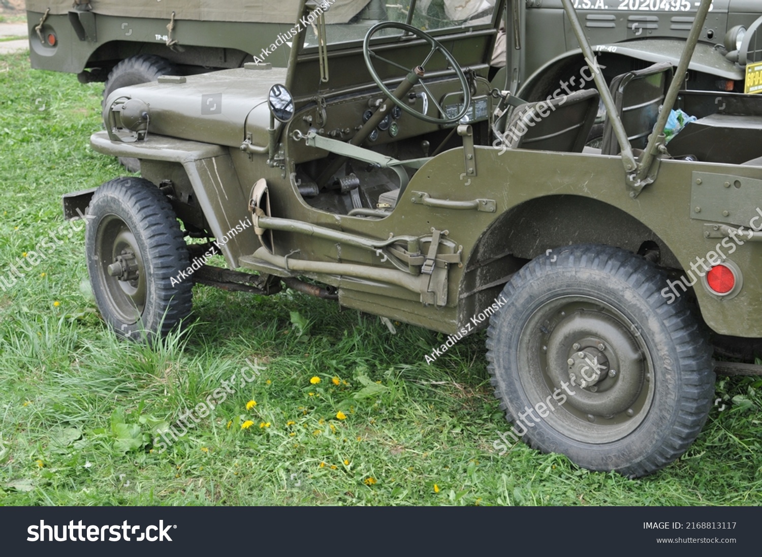 American Military Vehicle World War Ii Stock Photo 2168813117 ...