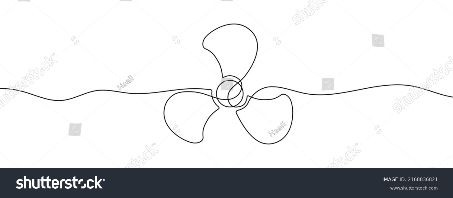 Linear Background Fan One Continuous Line Stock Vector (Royalty Free ...