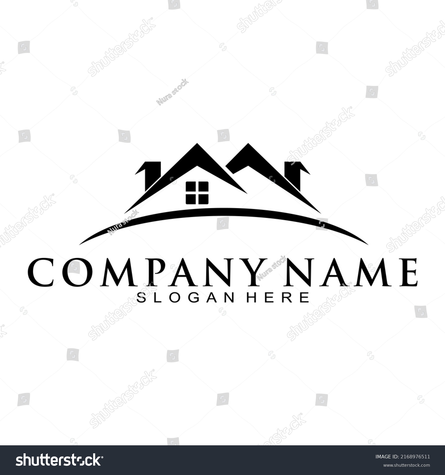 Simple House Roof Vector Logo Stock Vector (Royalty Free) 2168976511 ...