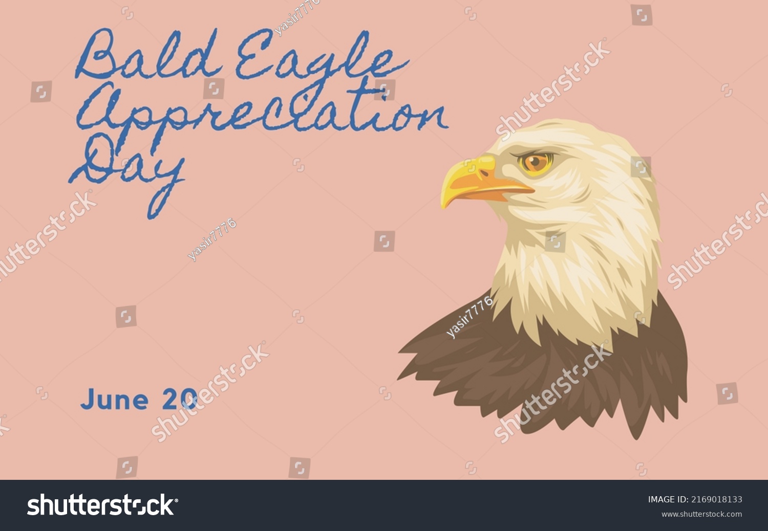 Bald Eagle Appreciation Day On June Stock Illustration 2169018133