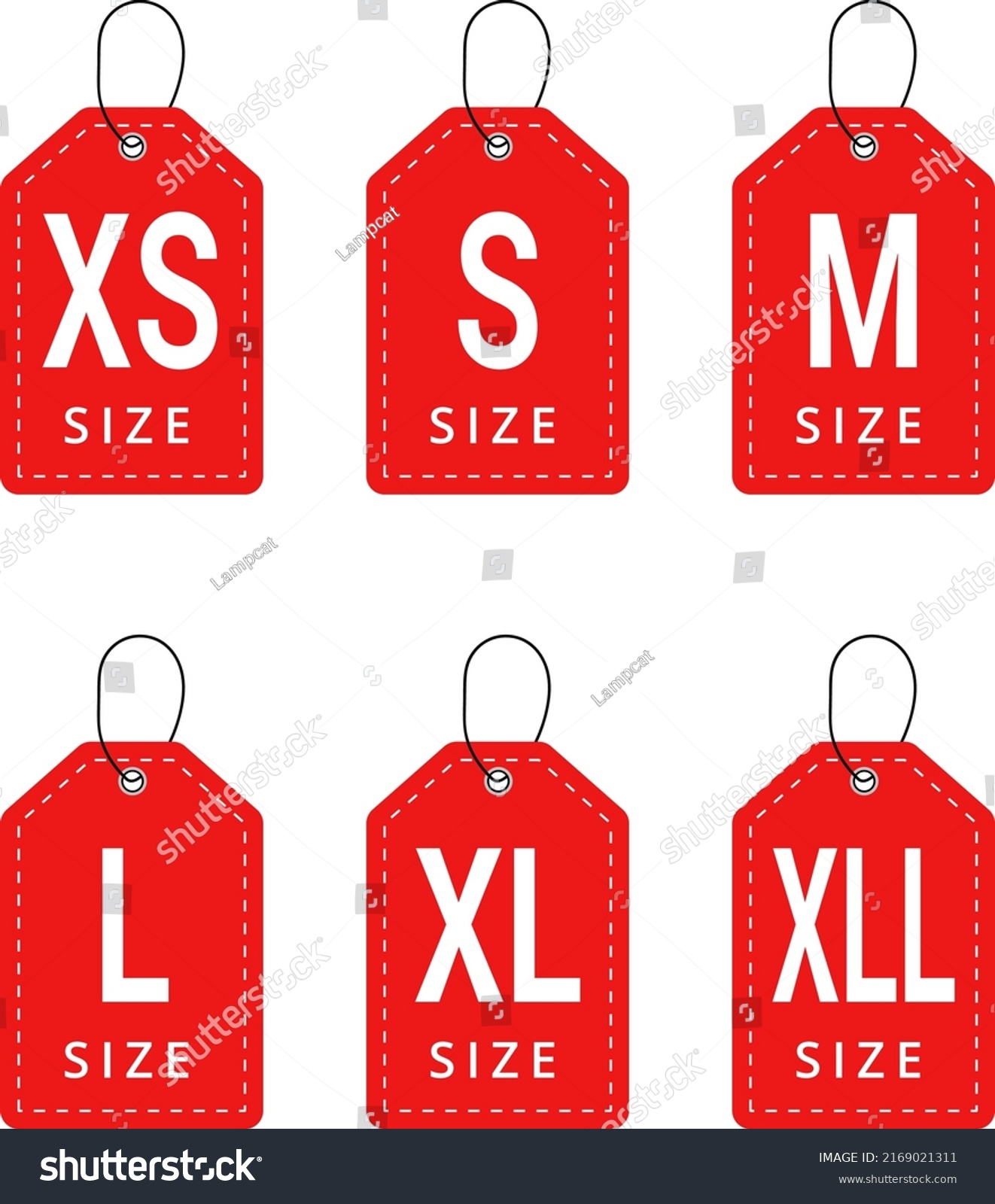 Collection Clothing Size Labels Price Tags Stock Vector Royalty Free 2169021311 Shutterstock 5076