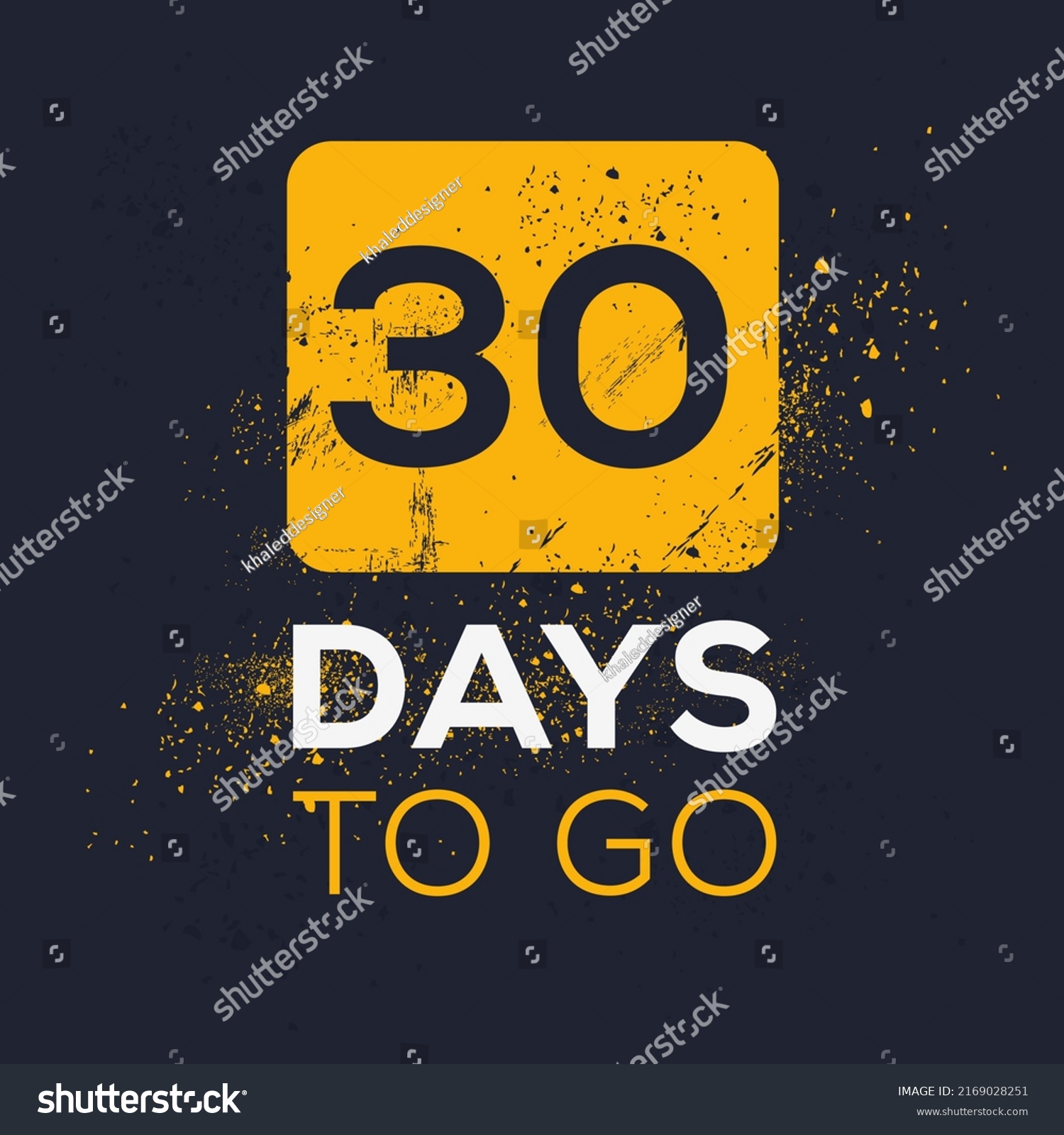 Vektor Stok 30 Days Countdown Left Vector Illustration (Tanpa Royalti