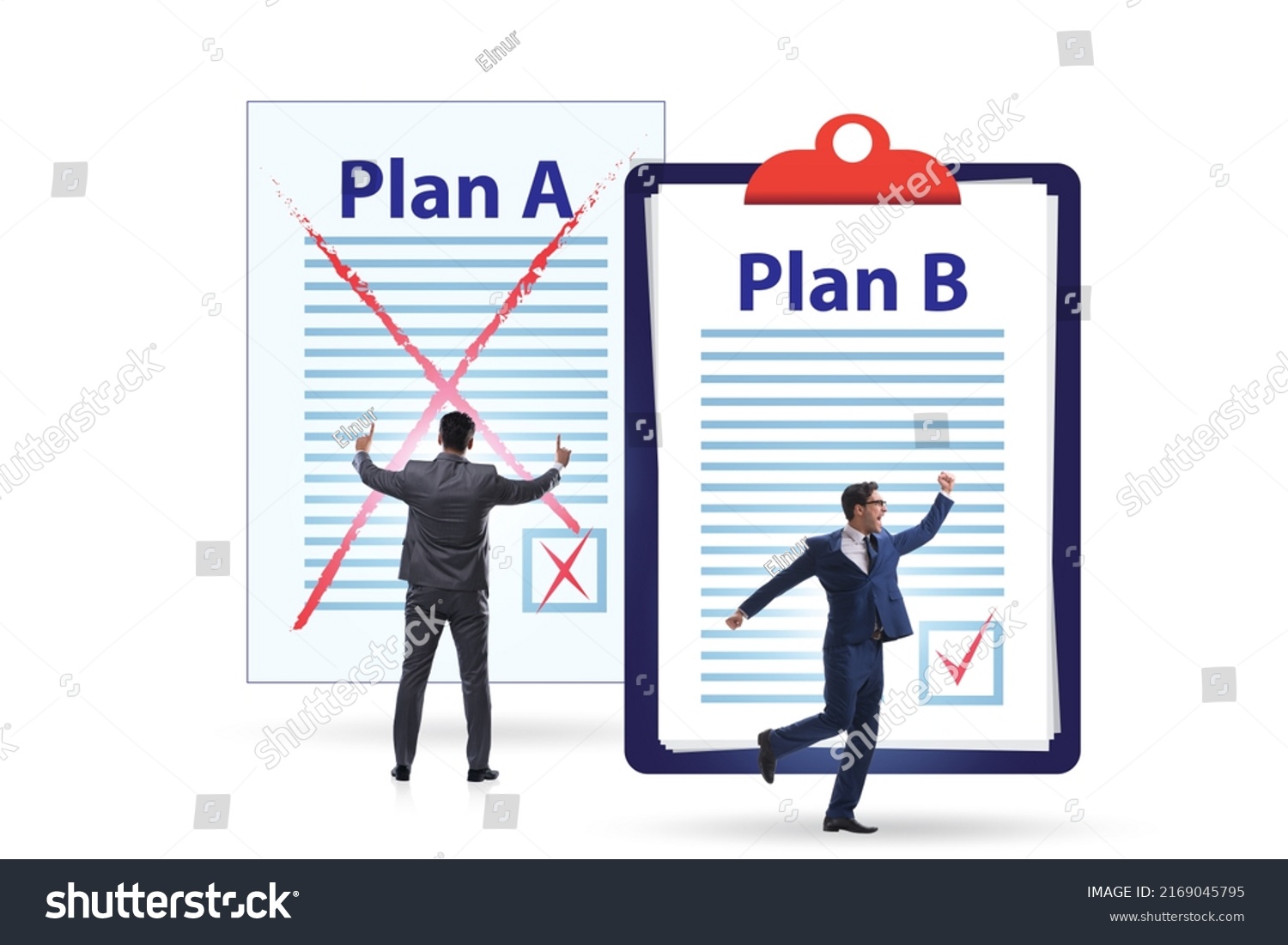 Concept Choosing Between Plan Plan B Stock Photo 2169045795 | Shutterstock