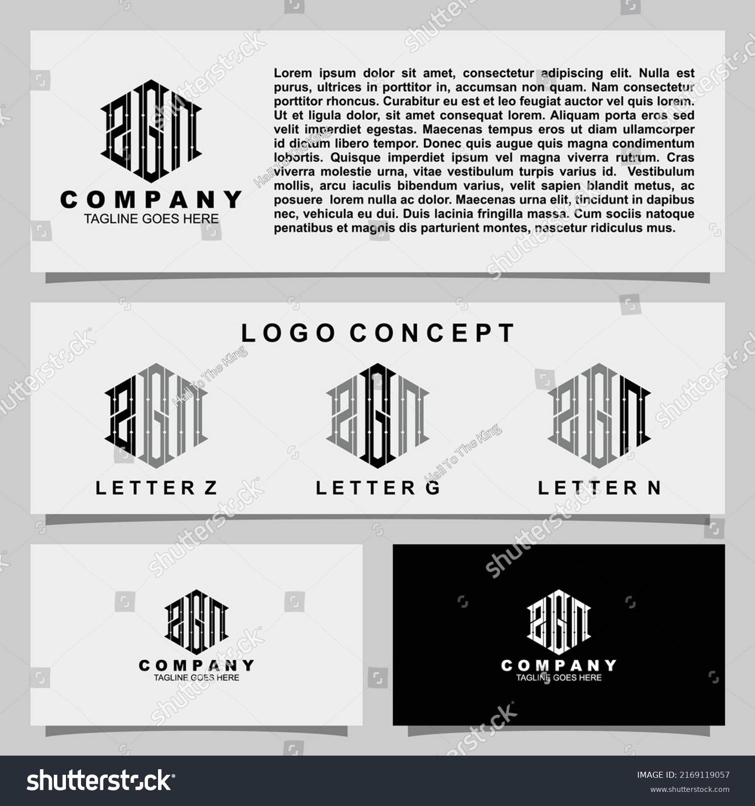 Letter Monogram Logo Design Stationery Template Stock Vector (Royalty ...