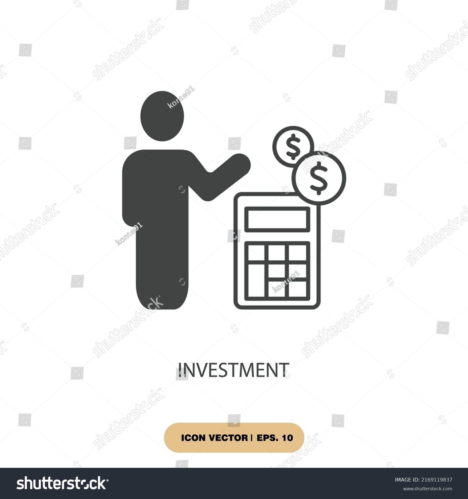 Investment Icons Symbol Vector Elements Infographic Stock Vector ...