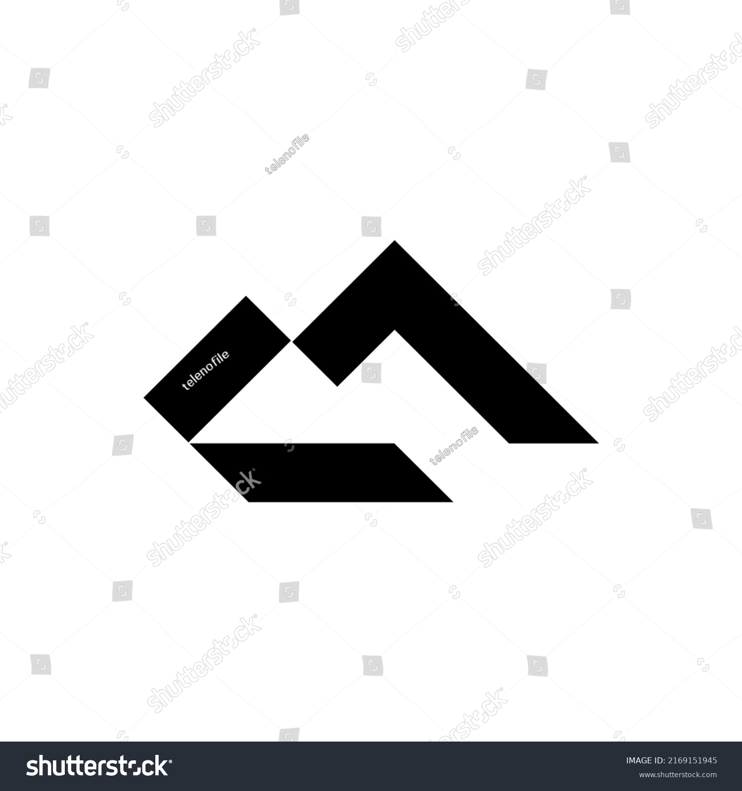 Mountain Logo Mountain Logo Image Letter Stock Vector (Royalty Free ...