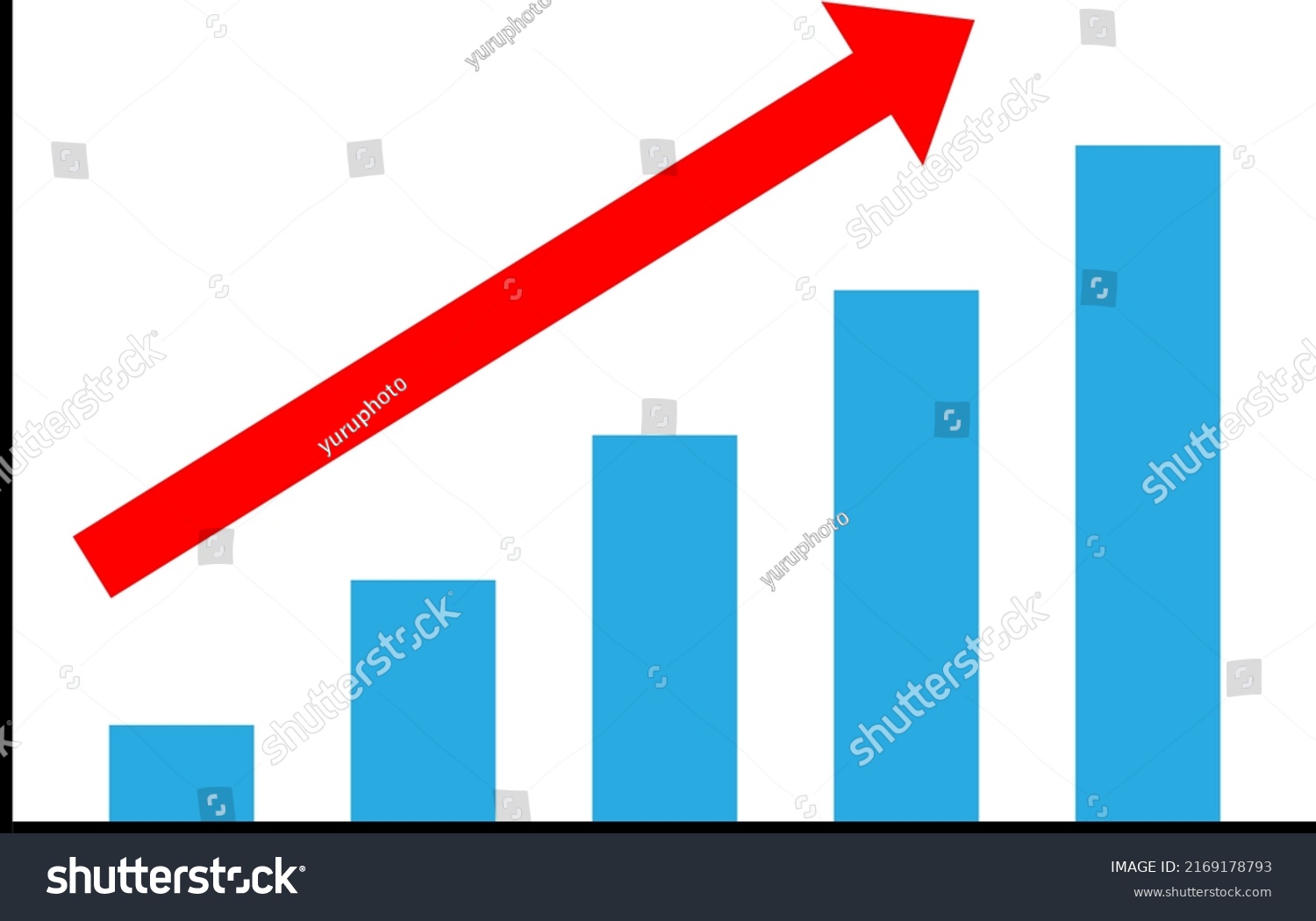 Rising Bar Graph Arrow Stock Vector (Royalty Free) 2169178793 ...