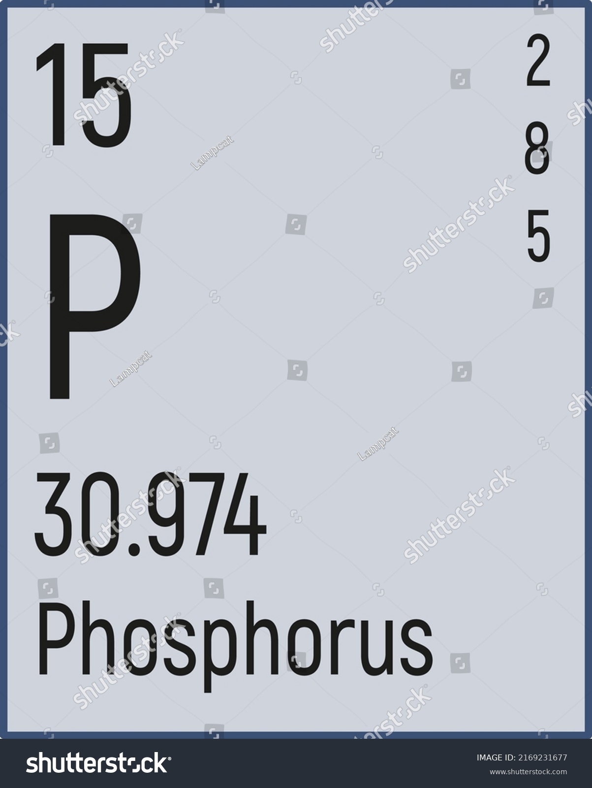 Periodic Table Elements Phosphorus Icon Vector Stock Vector (Royalty ...