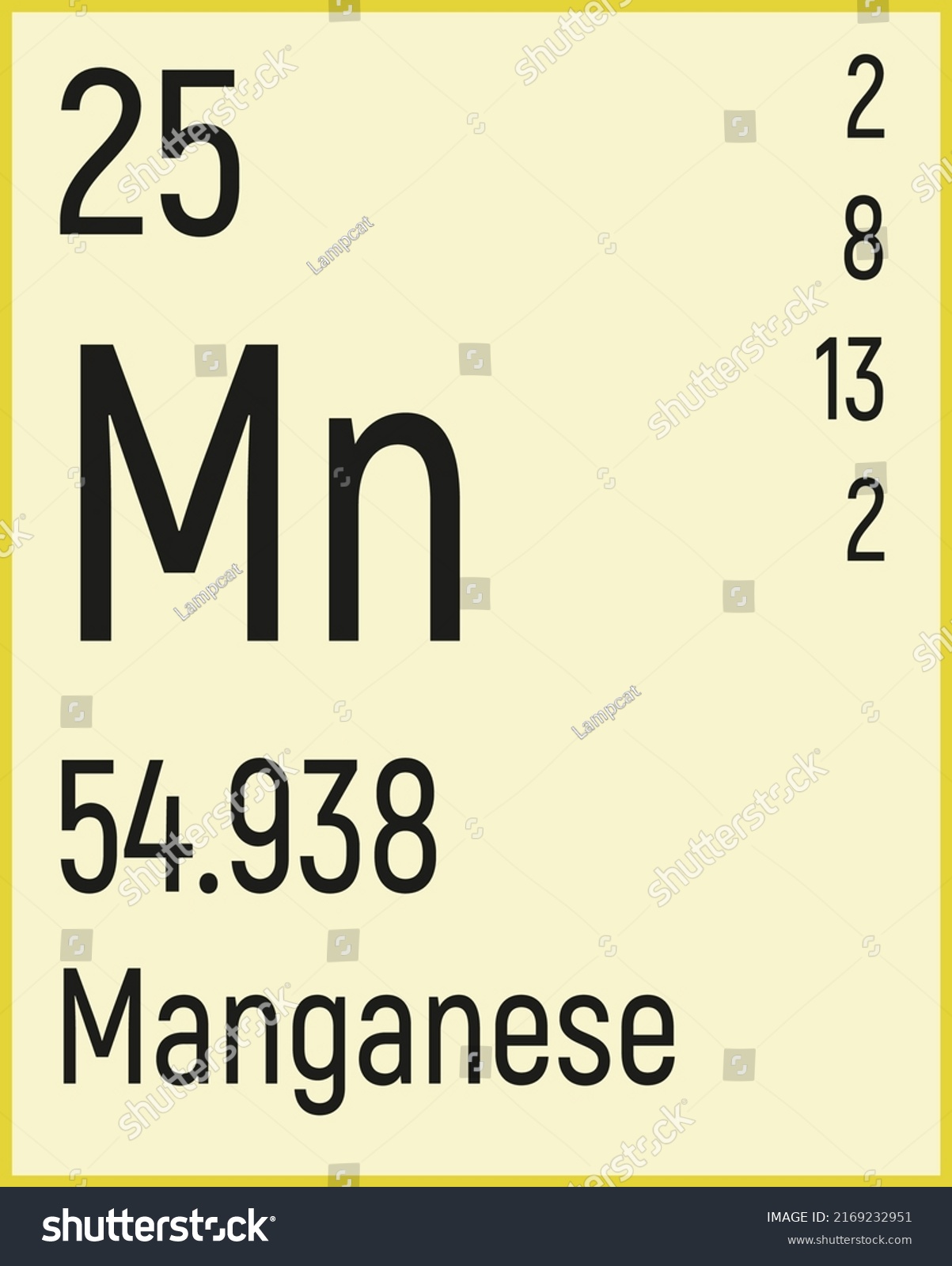 Periodic Table Elements Manganese Icon Vector Stock Vector Royalty