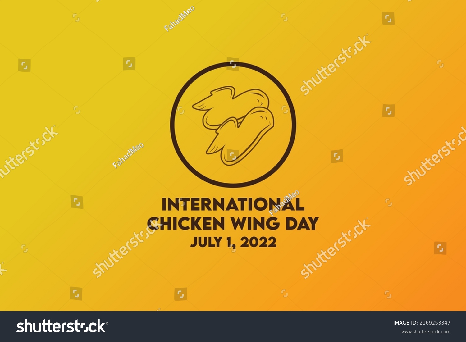 International Chicken Wing Day Vector Illustration Stock Vector