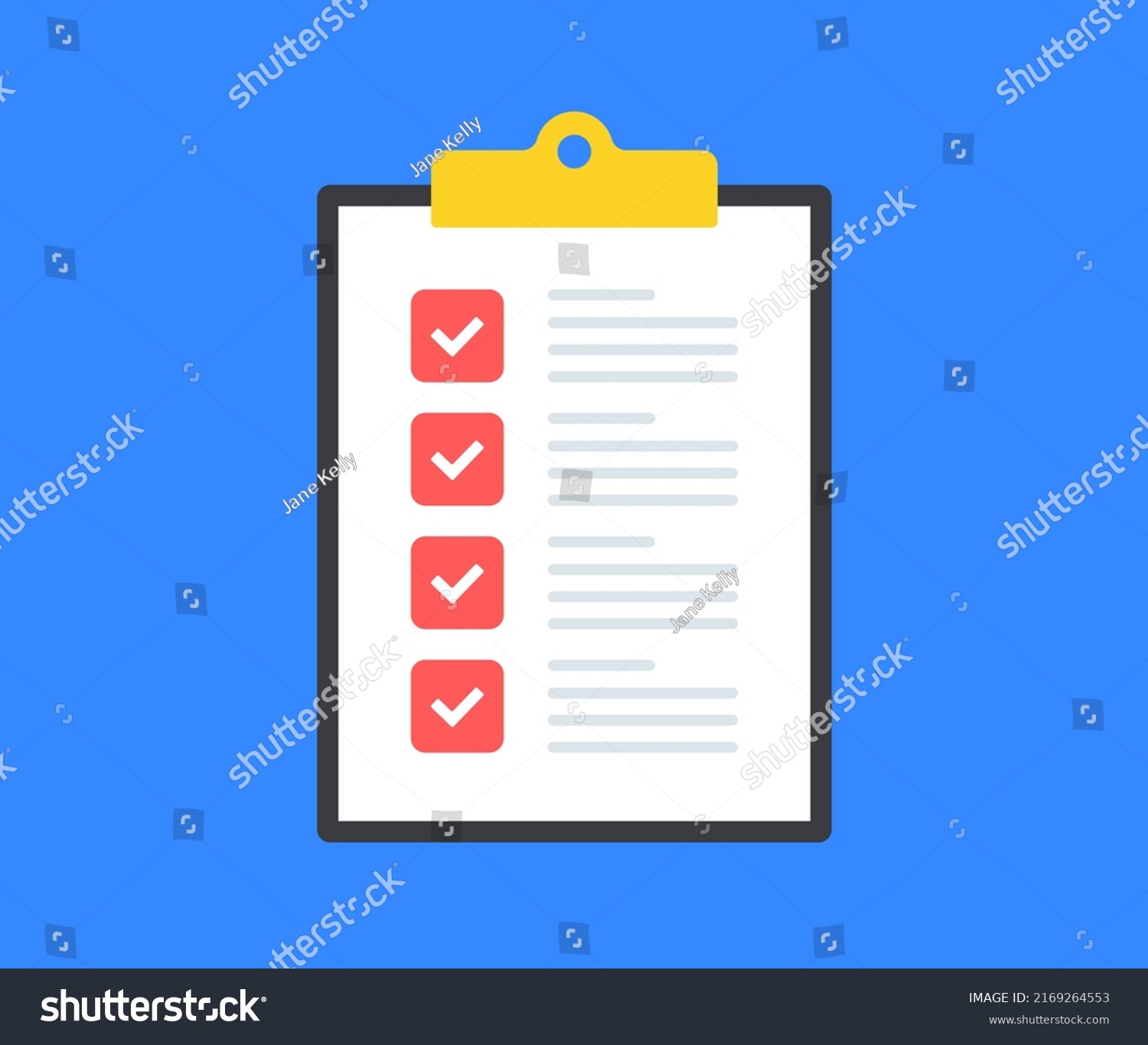 Checklist Clipboard Check List Modern Vector Stock Vector (Royalty Free ...