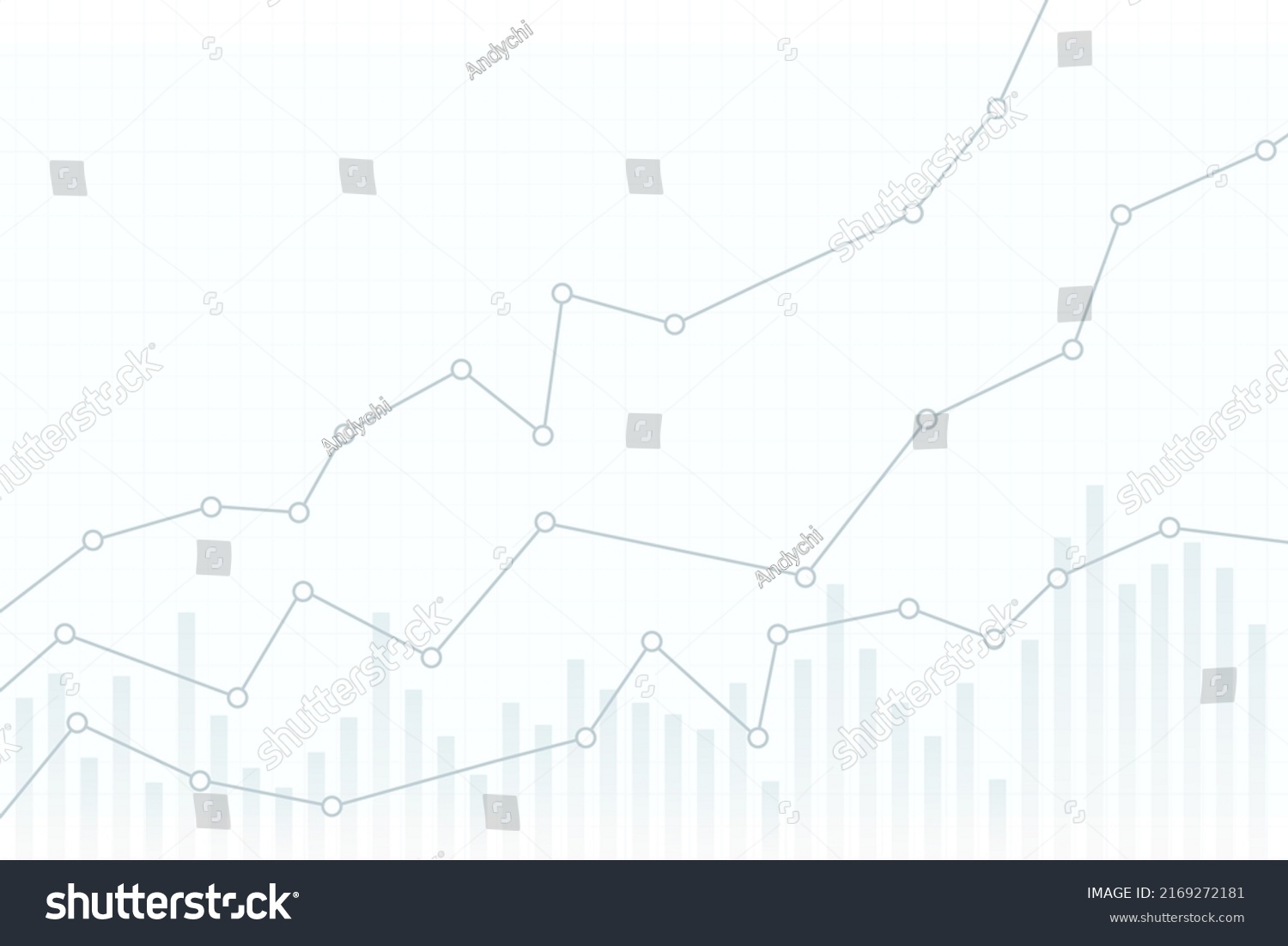 Financial Chart Graph Rising Stock Market Stock Vector (Royalty Free ...