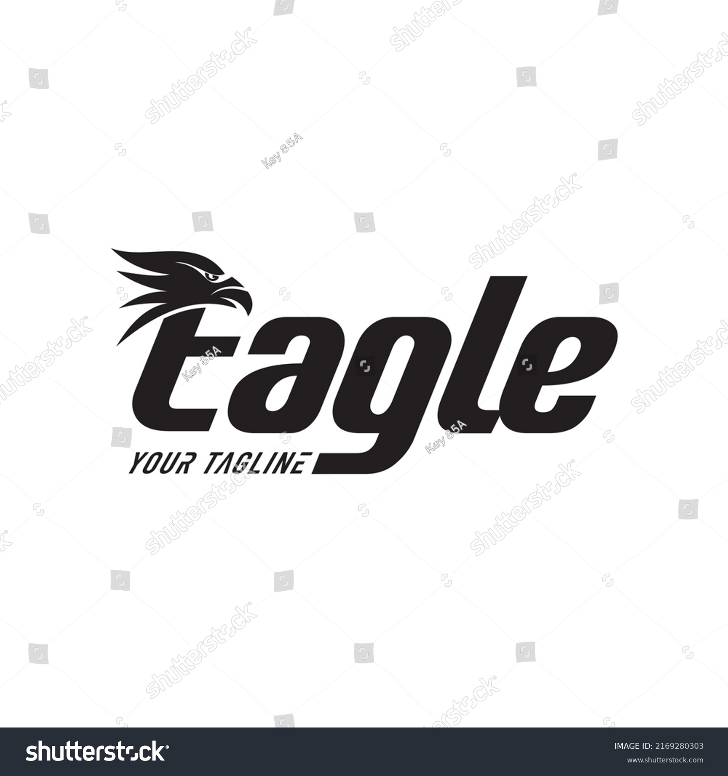 Letter E Eagle Head Logo Concept Stock Vector (Royalty Free) 2169280303 ...