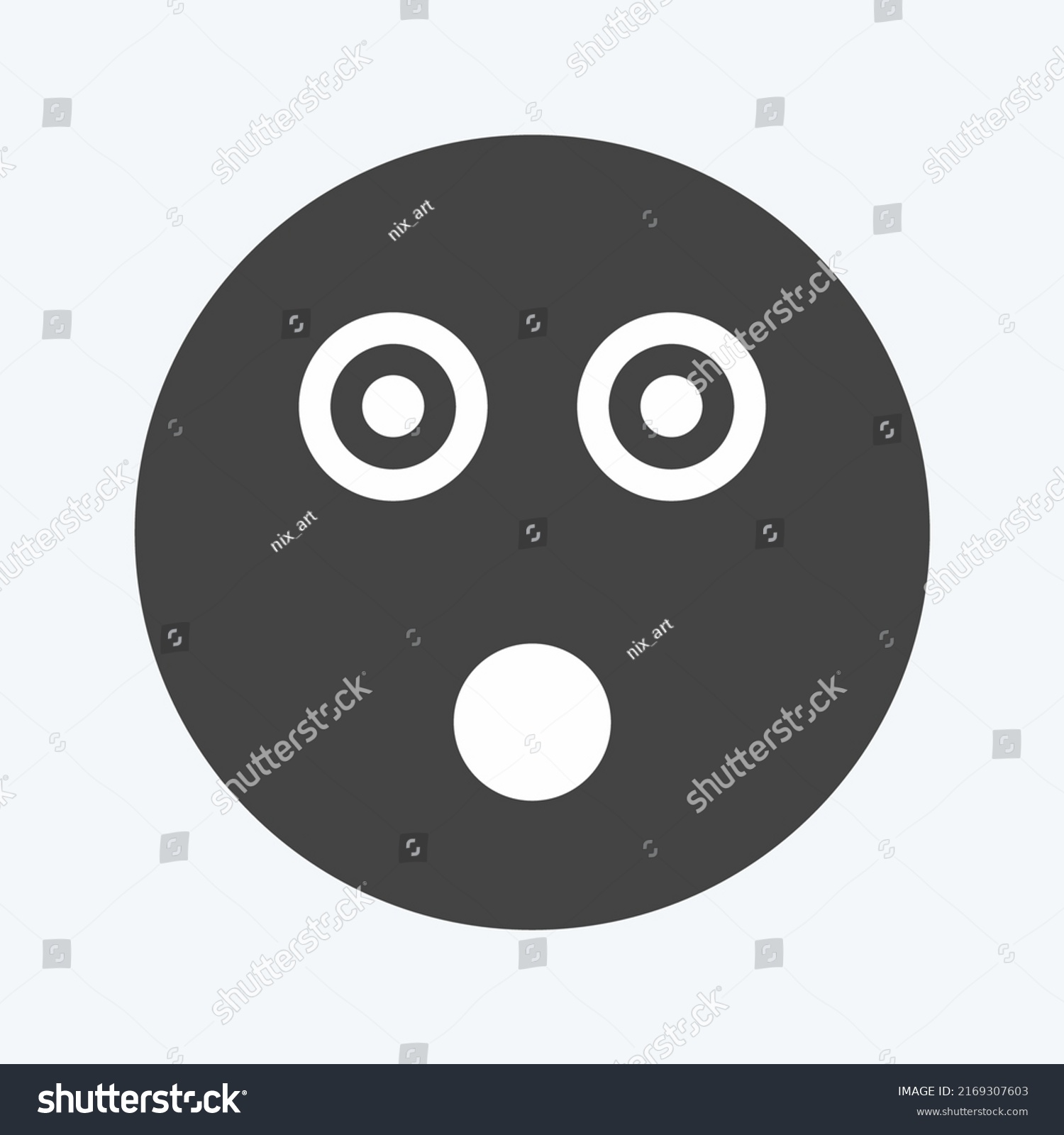 Icon Emoticon Shocked Suitable Emoticon Symbol Stock Vector (Royalty ...