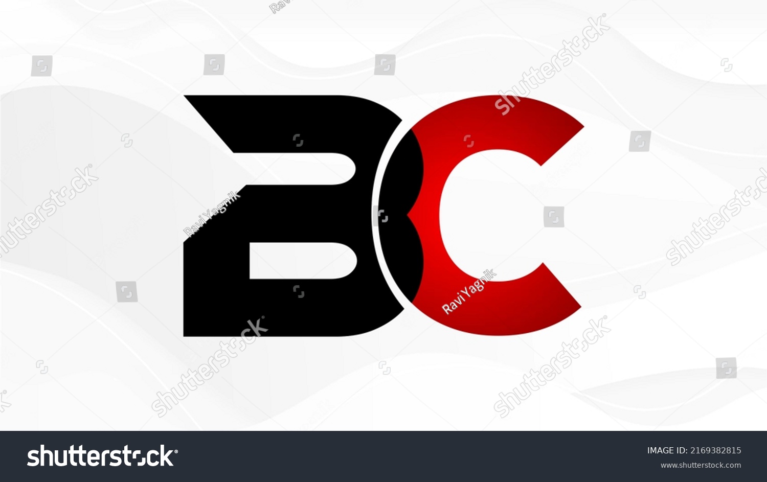 Bc Logo Black Red Letter B Stock Illustration 2169382815 | Shutterstock