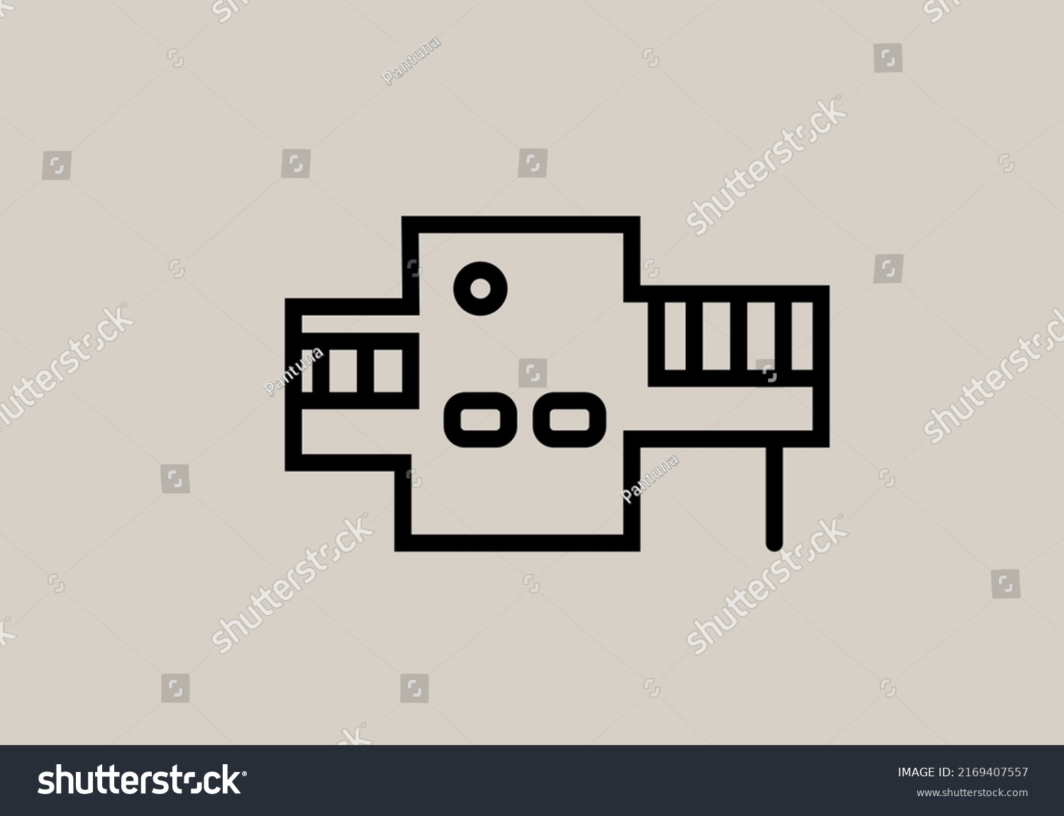 Minimalist Modern House Icon Symbol Vector Stock Vector (Royalty Free ...