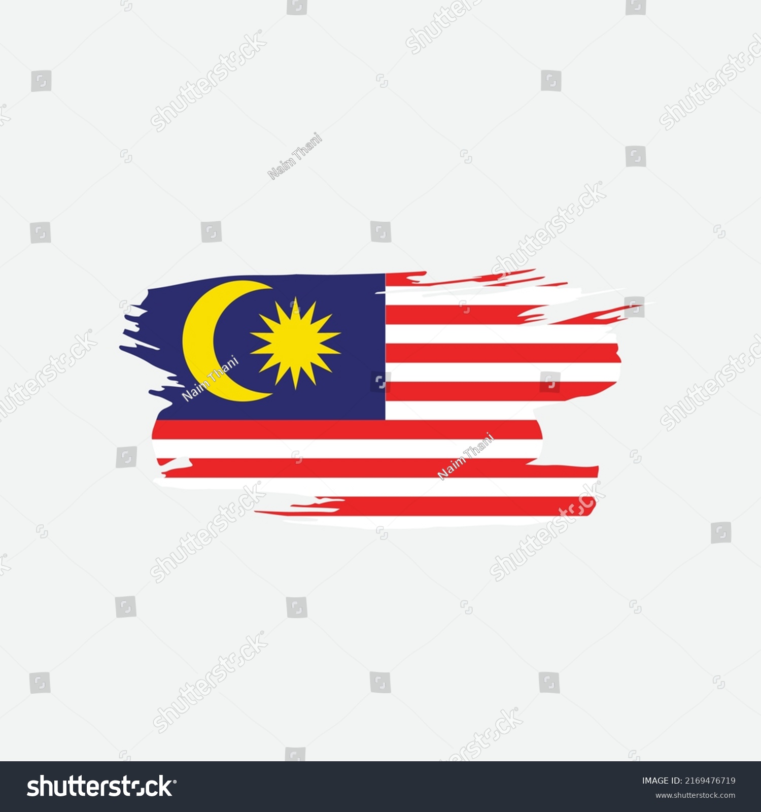 Malaysia Flag Brush Stroke Word 31st Stock Vector (Royalty Free ...