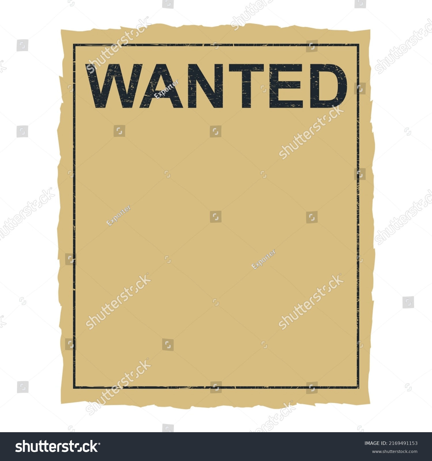 Wanted Poster Template Old Wanted Paper Stock Vector (Royalty Free ...