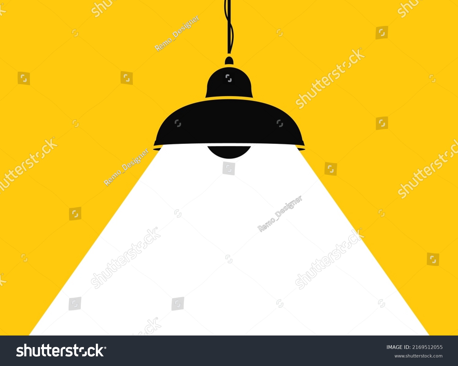 Ceiling Hanging Lamp Illustration Illuminated Background Stock Vector ...