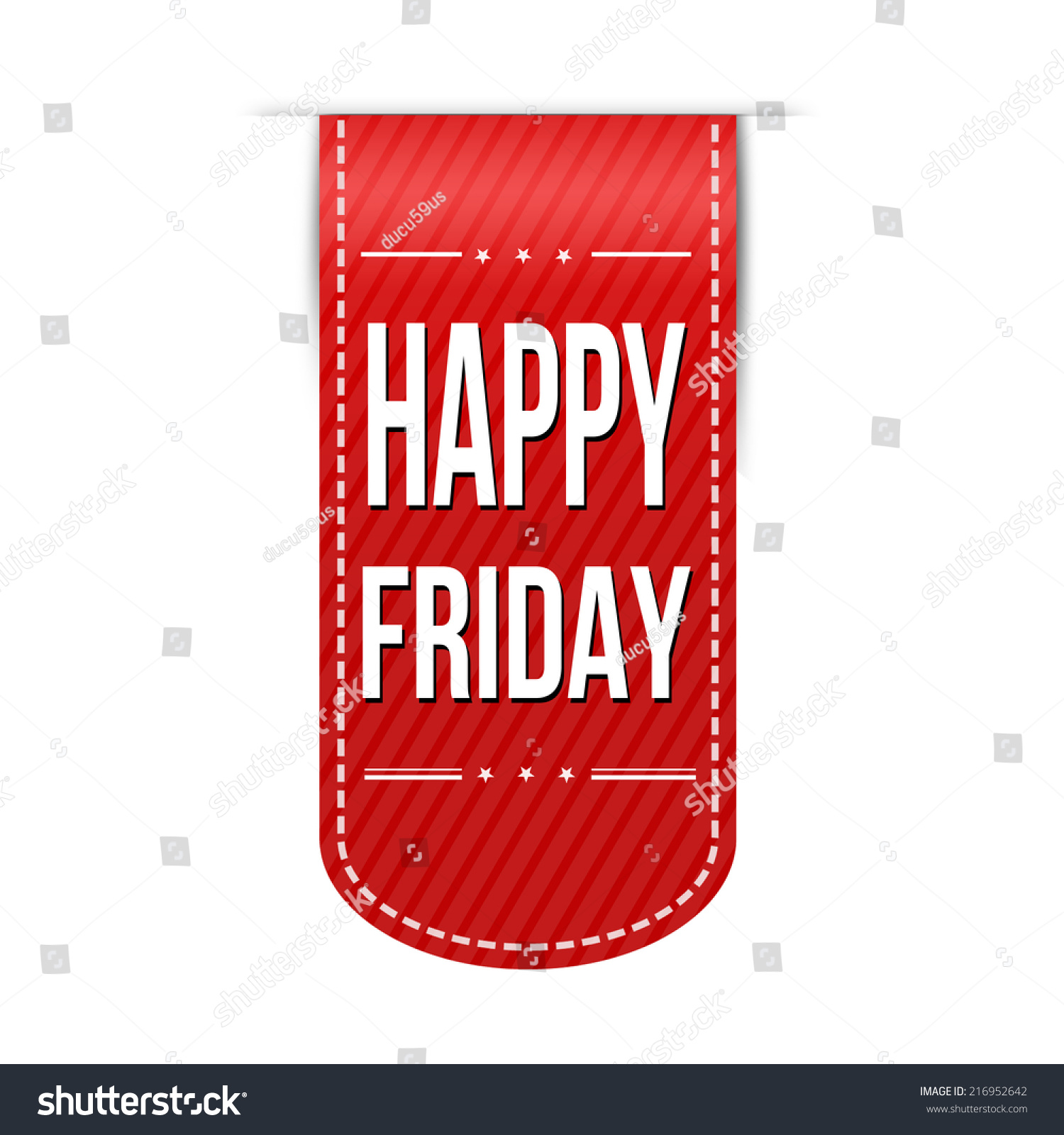 Happy Friday Banner Design Over White Stock Vector (Royalty Free ...