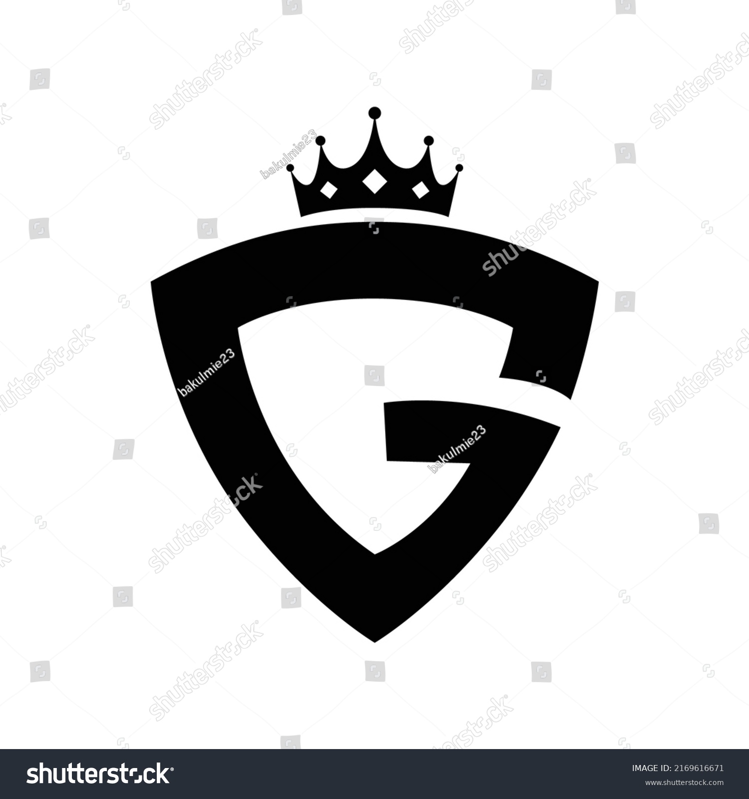 G Letter Crown Logo Vector Design Stock Vector (Royalty Free ...