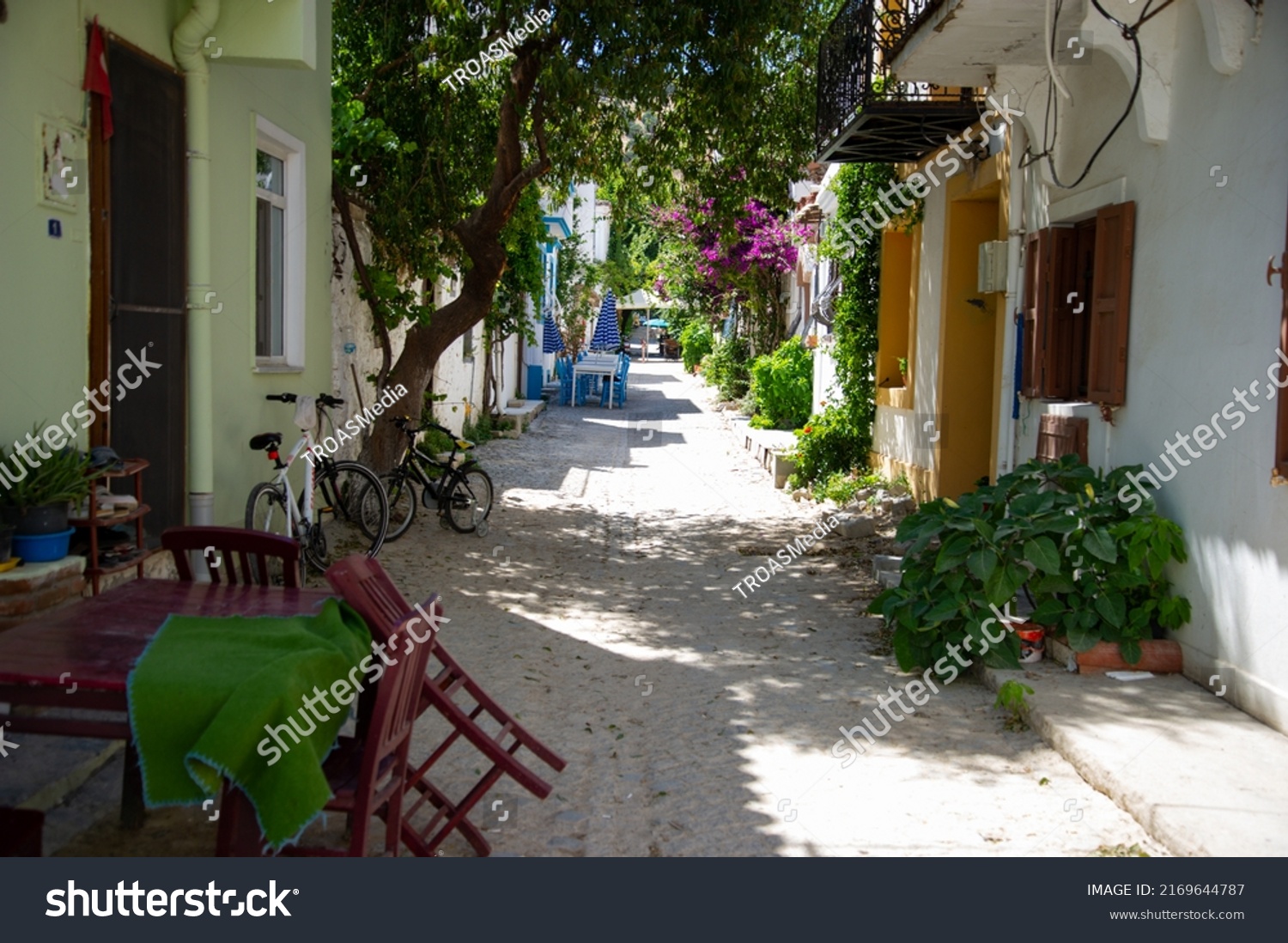 Bozcaada Island Street Tendos Street Ancient Stock Photo 2169644787 ...