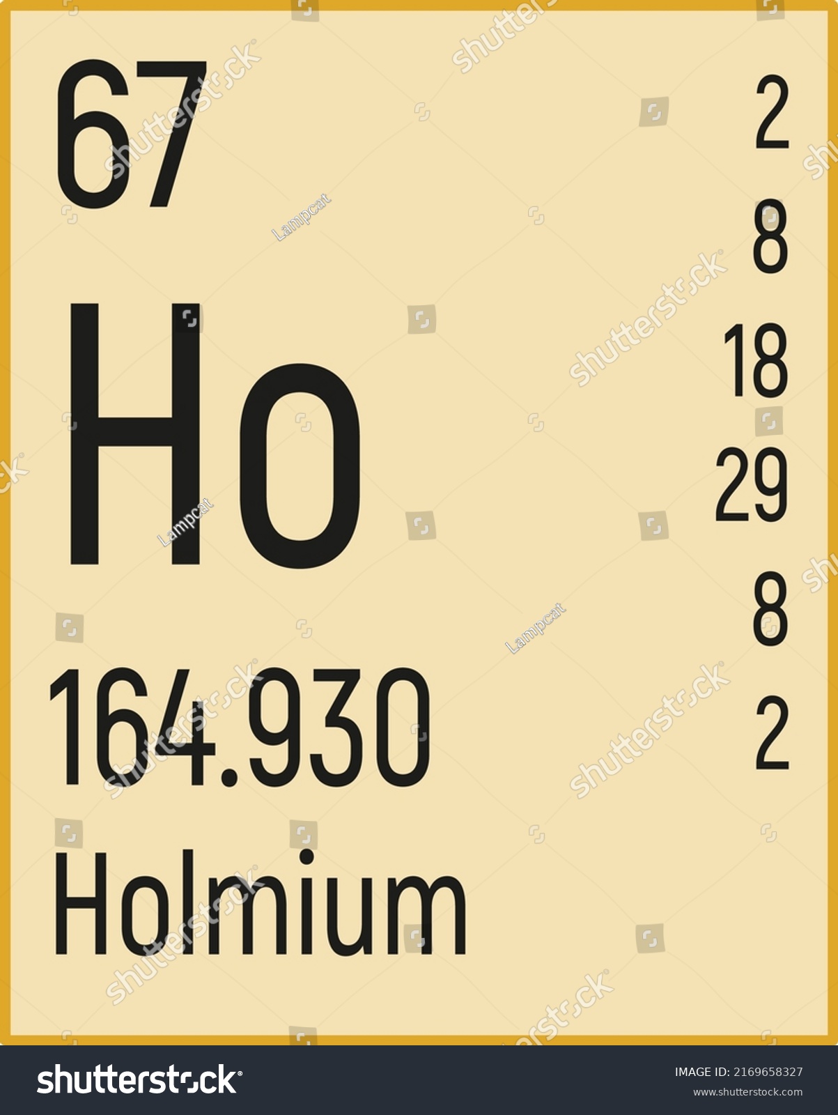 Periodic Table Elements Holmium Icon Vector Stock Vector (Royalty Free ...