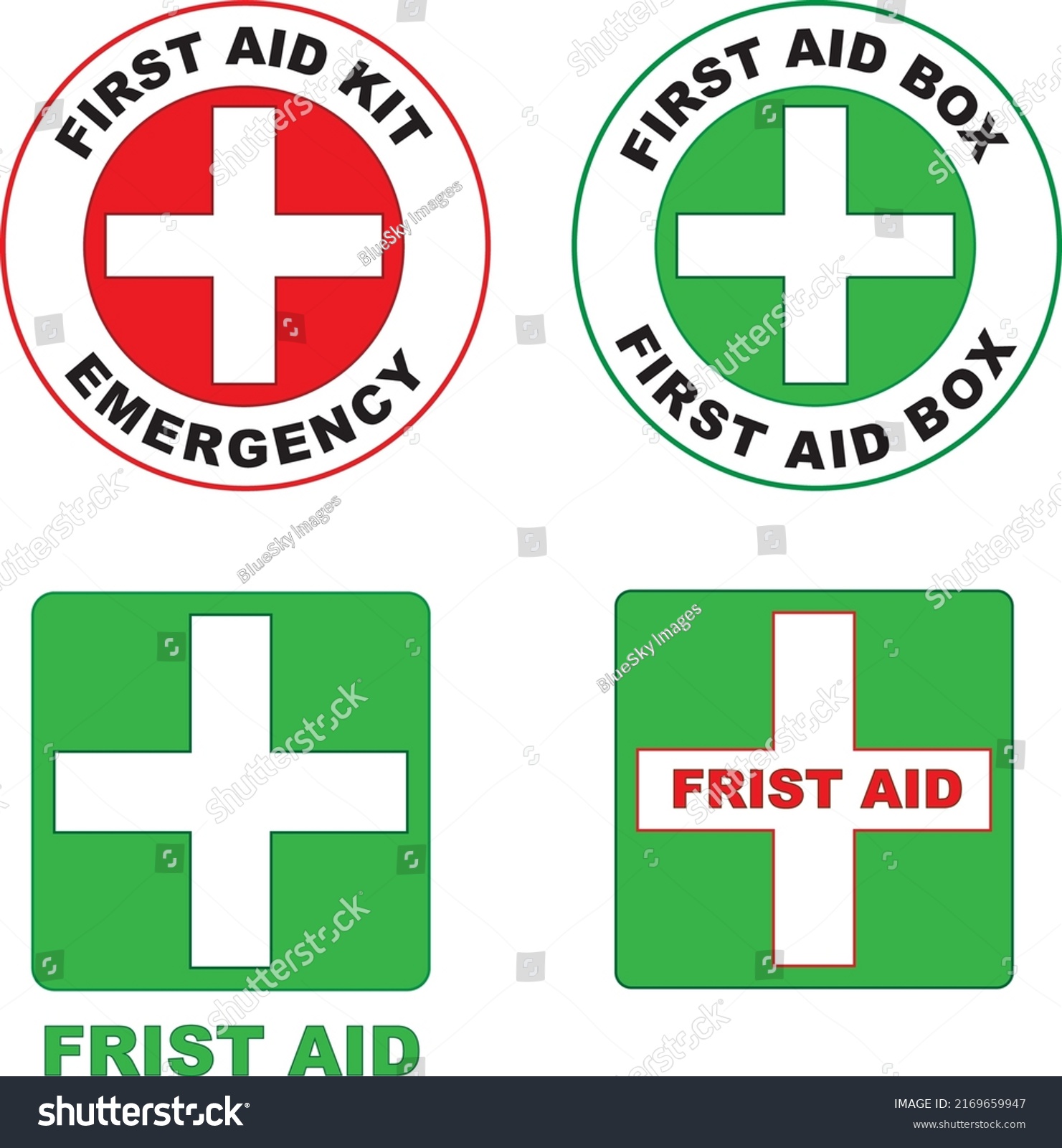 First Aid Kit Stiker Designfist Aid Stock Vector (Royalty Free ...