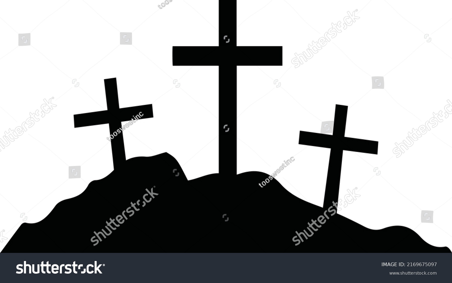 Calvary Cross Sculpture Christian Symbol Cross Stock Vector (Royalty ...