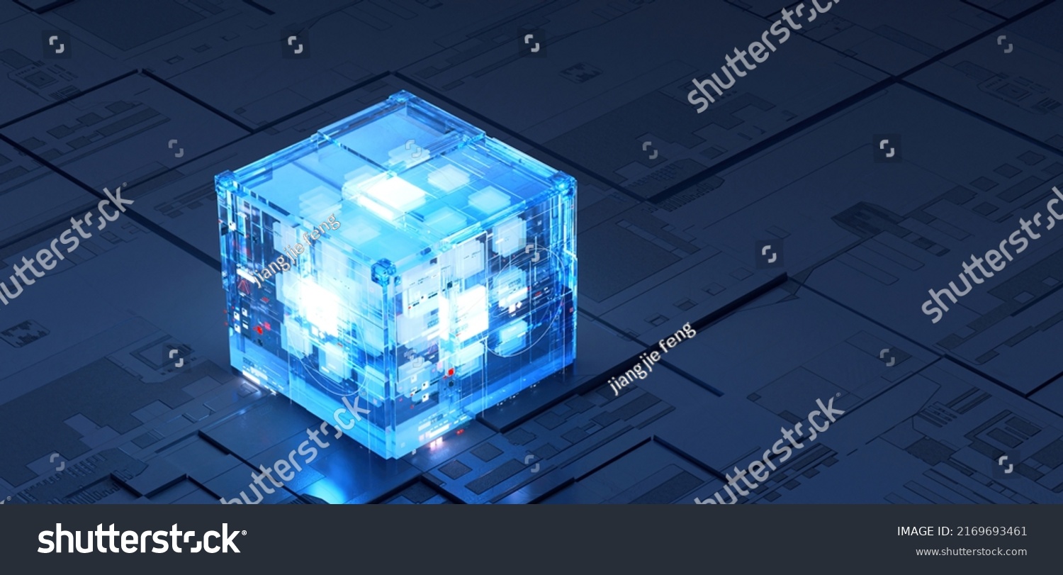 3d Rendering Cyberpunk Ai Circuit Board Stock Illustration 2169693461 ...