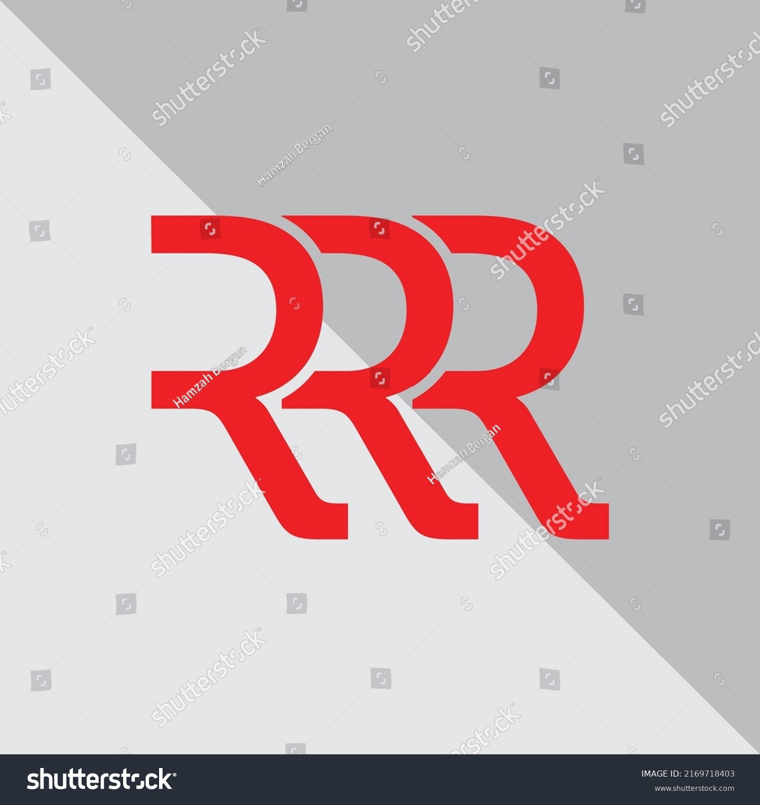 Letter Rrr Simple Logo Vector Stock Vector Royalty Free 2169718403