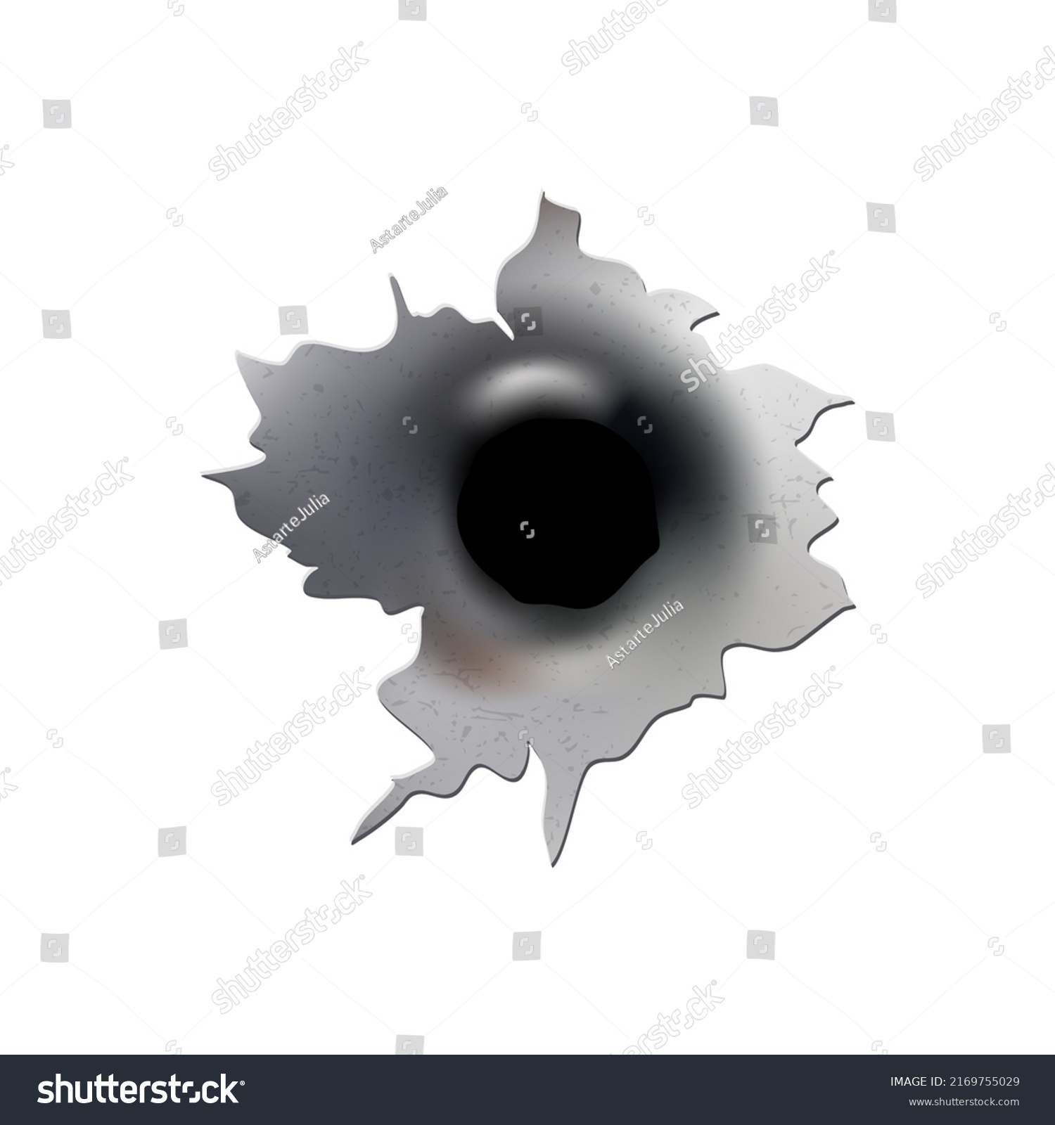 Bullet Holes Gun Pistol Shoot Metal Stock Vector (Royalty Free ...