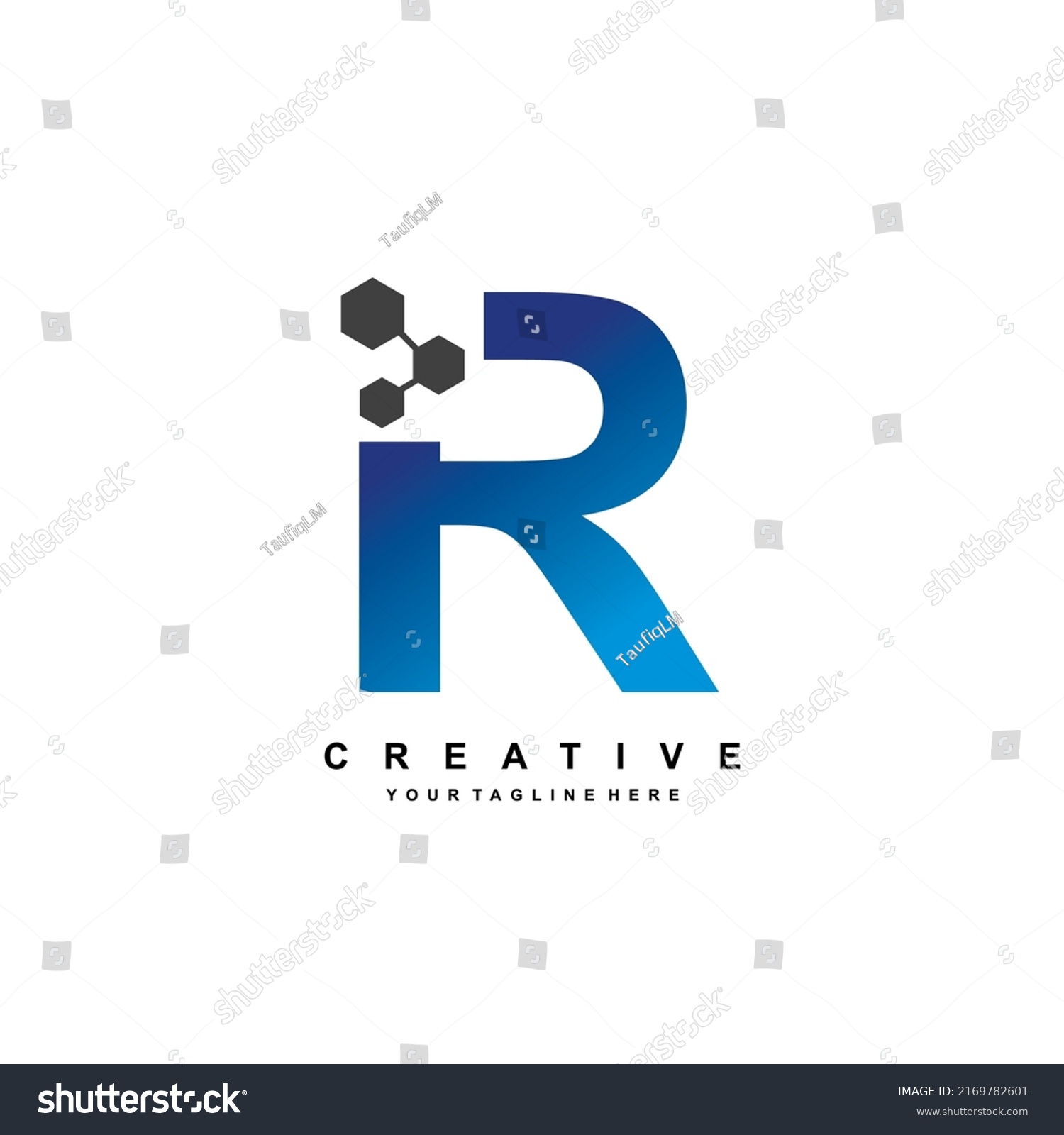 Letter R Logo Design Elegant Luxurious Stock Vector (Royalty Free ...