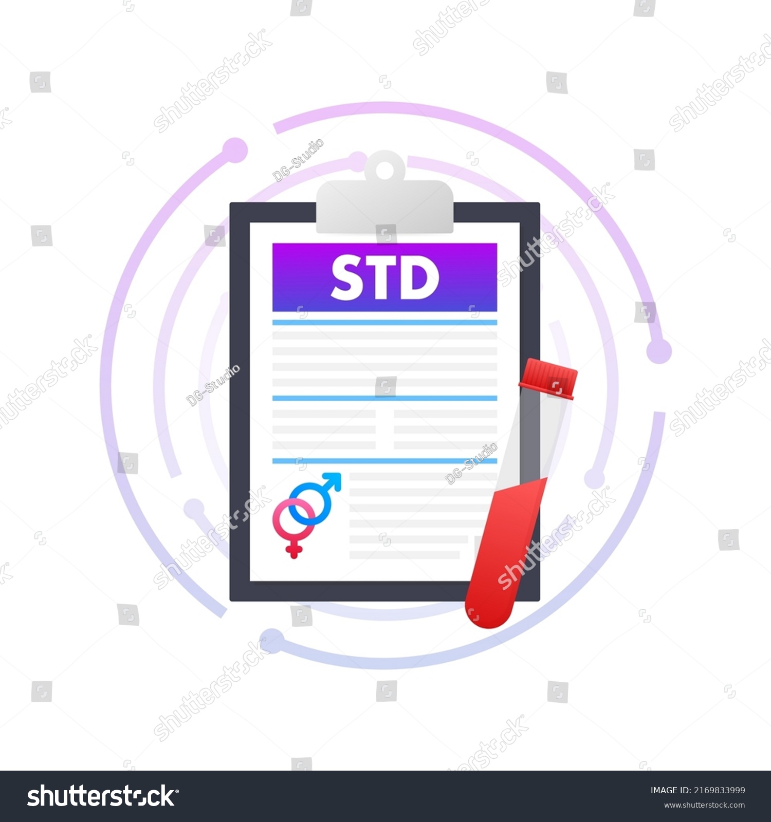 Std Banner Designstd Sexual Transmitted Disease Stock Vector Royalty Free 2169833999