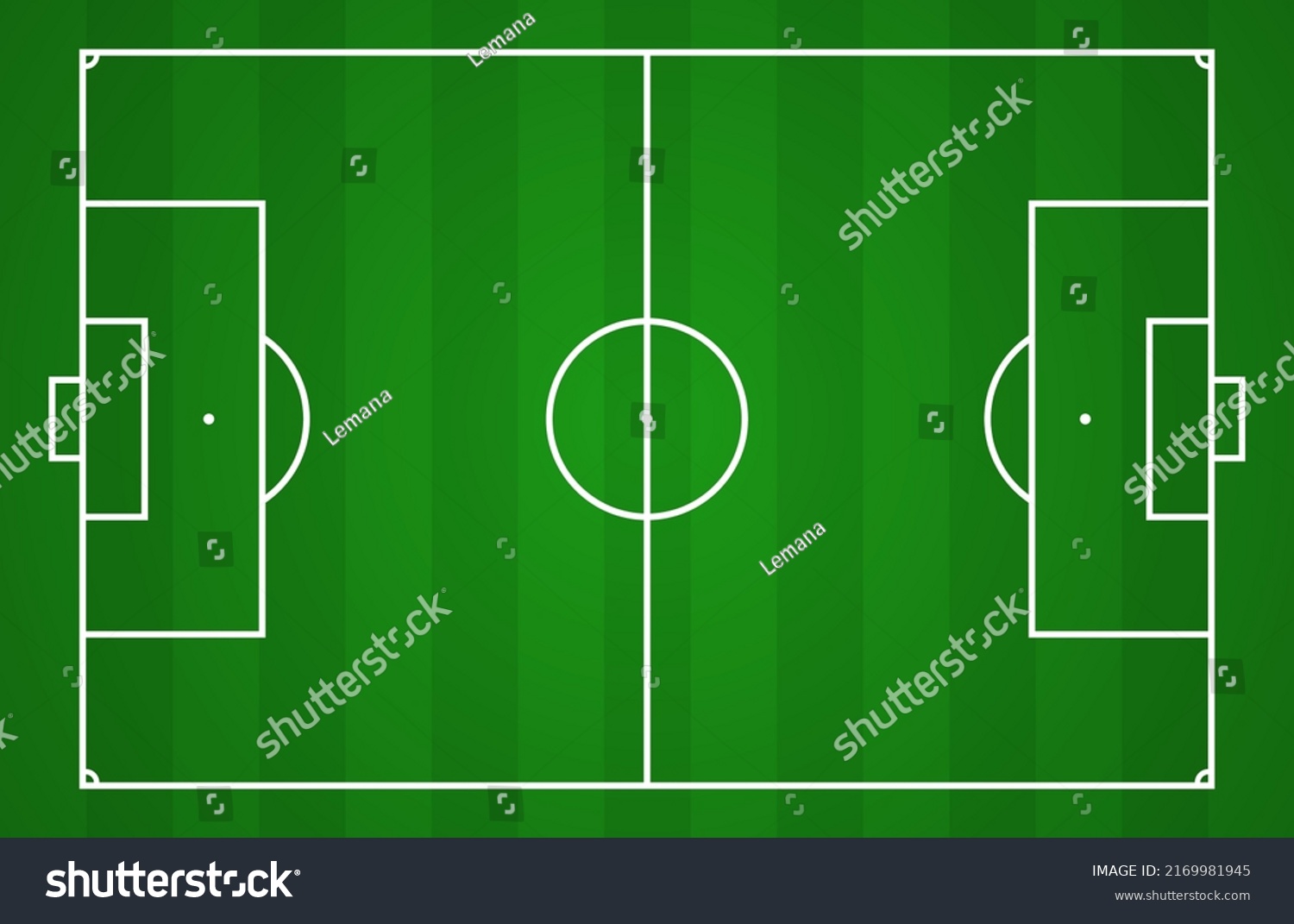 Football Field Top View Standard Size Stock Vector (Royalty Free ...