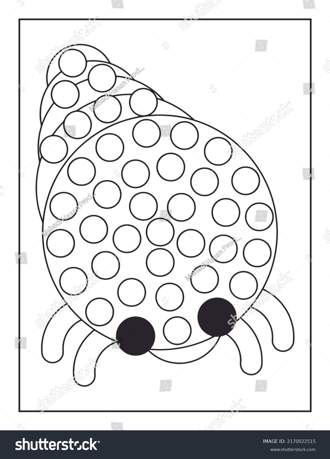 Sea Animal Dot Marker Coloring Page Stock Illustration 2170022515 ...