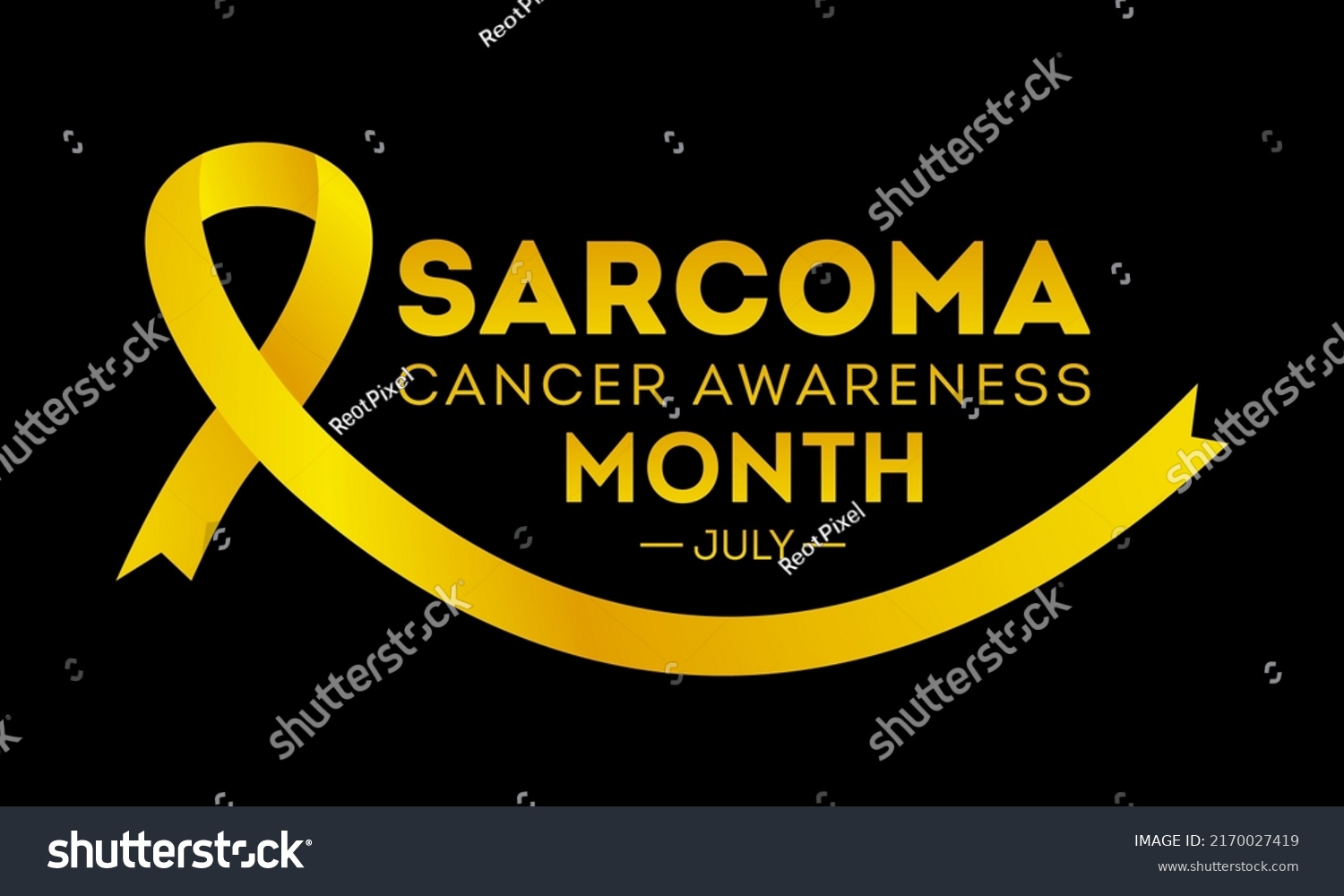 Sarcoma Cancer Awareness Month July Sarcoma Stock Vector (Royalty Free ...