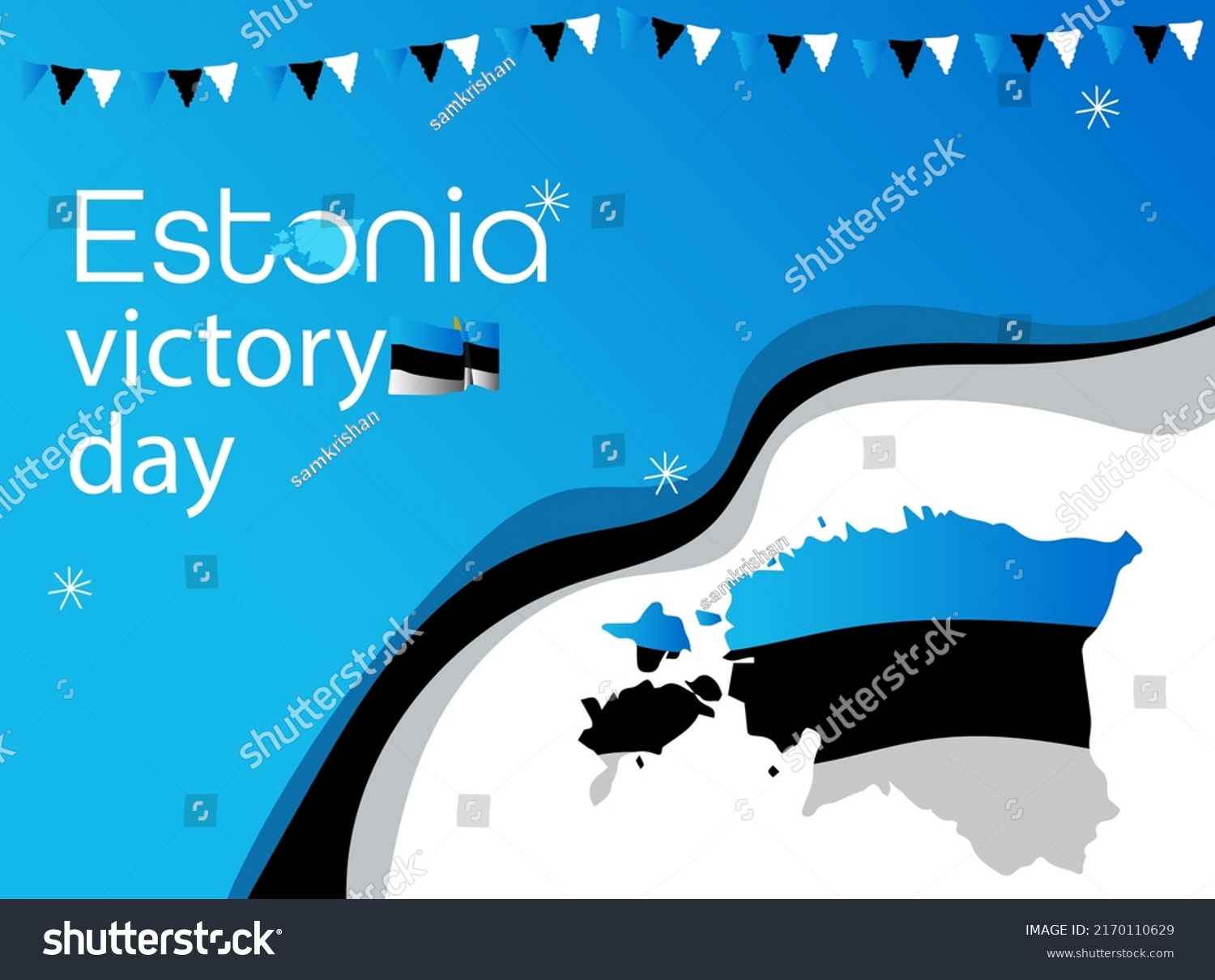 Estonia Victory Day Independence Day Estonia Stock Vector (Royalty Free ...